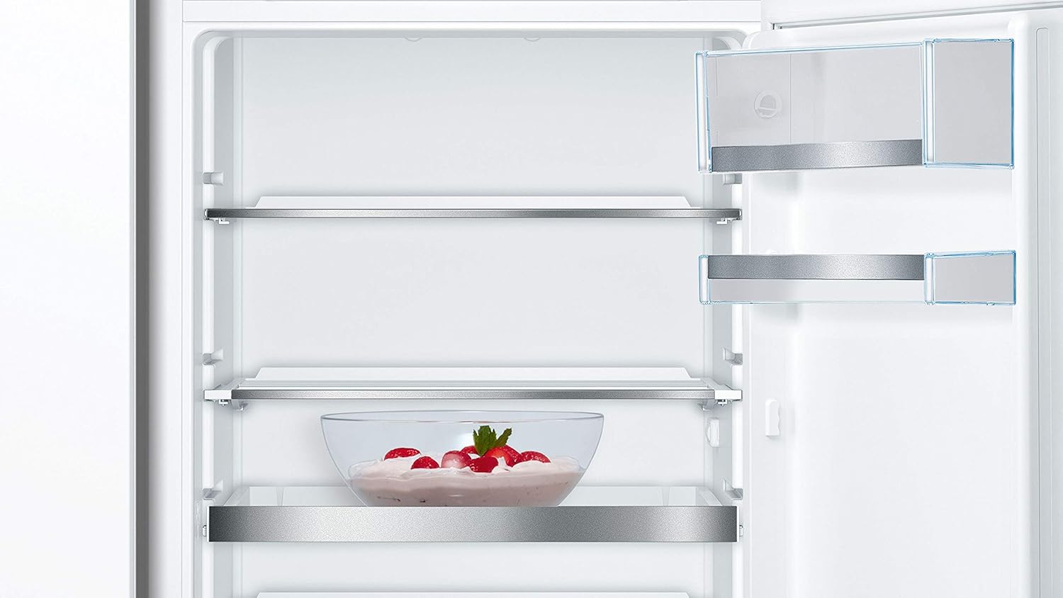 Bosch KIR81AFE0 Serie 6 Réfrigérateur encastrable, 177,5 x 56 cm, 319 L, charnière plate, fabriqué en Allemagne, VitaFresh plus 2 x fraîcheur plus longue, éclairage LED uniforme