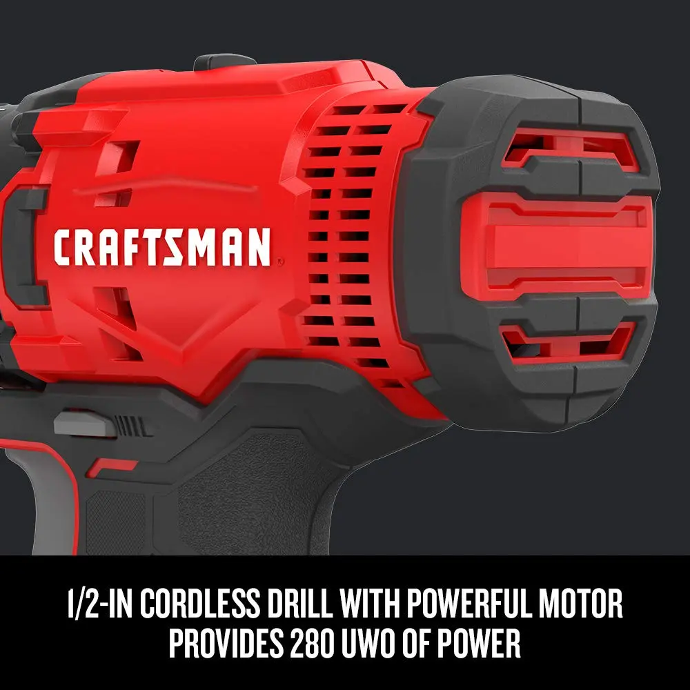 CRAFTSMAN V20 MAX Cordless Drill and Impact Driver, Power Tool Combo Kit with 2 Batteries and Charger (CMCK200C2AM)