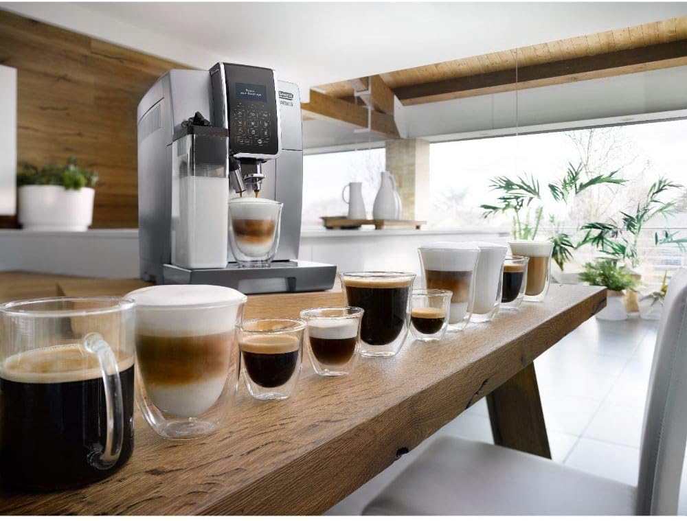 De'Longhi Dinamica Machine a Café Grain ECAM350.55.B Cappuccino et Expresso, 1.8L, Noir