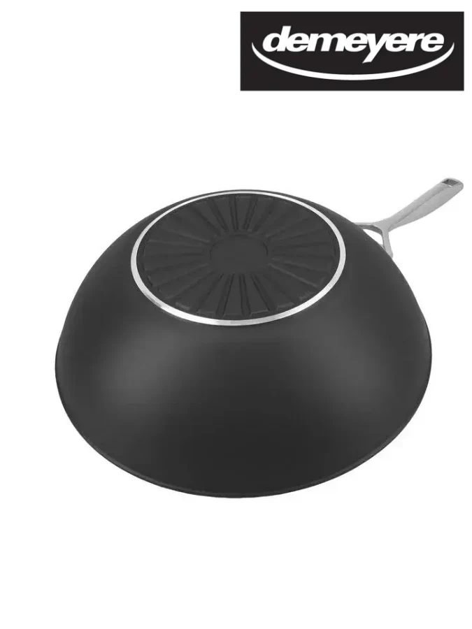 DEMEYERE ALU PRO 5 Wok fond plat Duraslide Titanium 30 cm