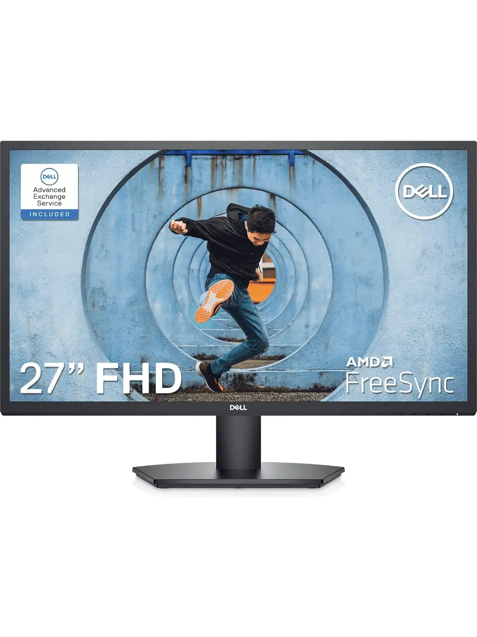 Dell SE2722HX Monitor - 27 inch FHD (1920 x 1080) 16:9 Ratio with Comfortview (TUV-Certified), 75Hz Refresh Rate, 16.7 Million Colors, Anti-Glare Screen with 3H Hardness - Black