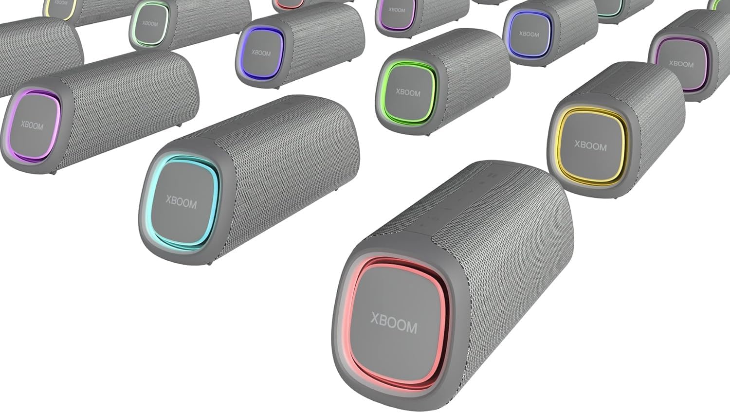 LG, Enceinte Bluetooth puissante, Portable, Enceinte Bluetooth Lumineuse, XBOOM 360°, Éclairage Personnalisable, Jusqu'à 24h d'autonomie, Enceinte Bluetooth Design, DXO2T