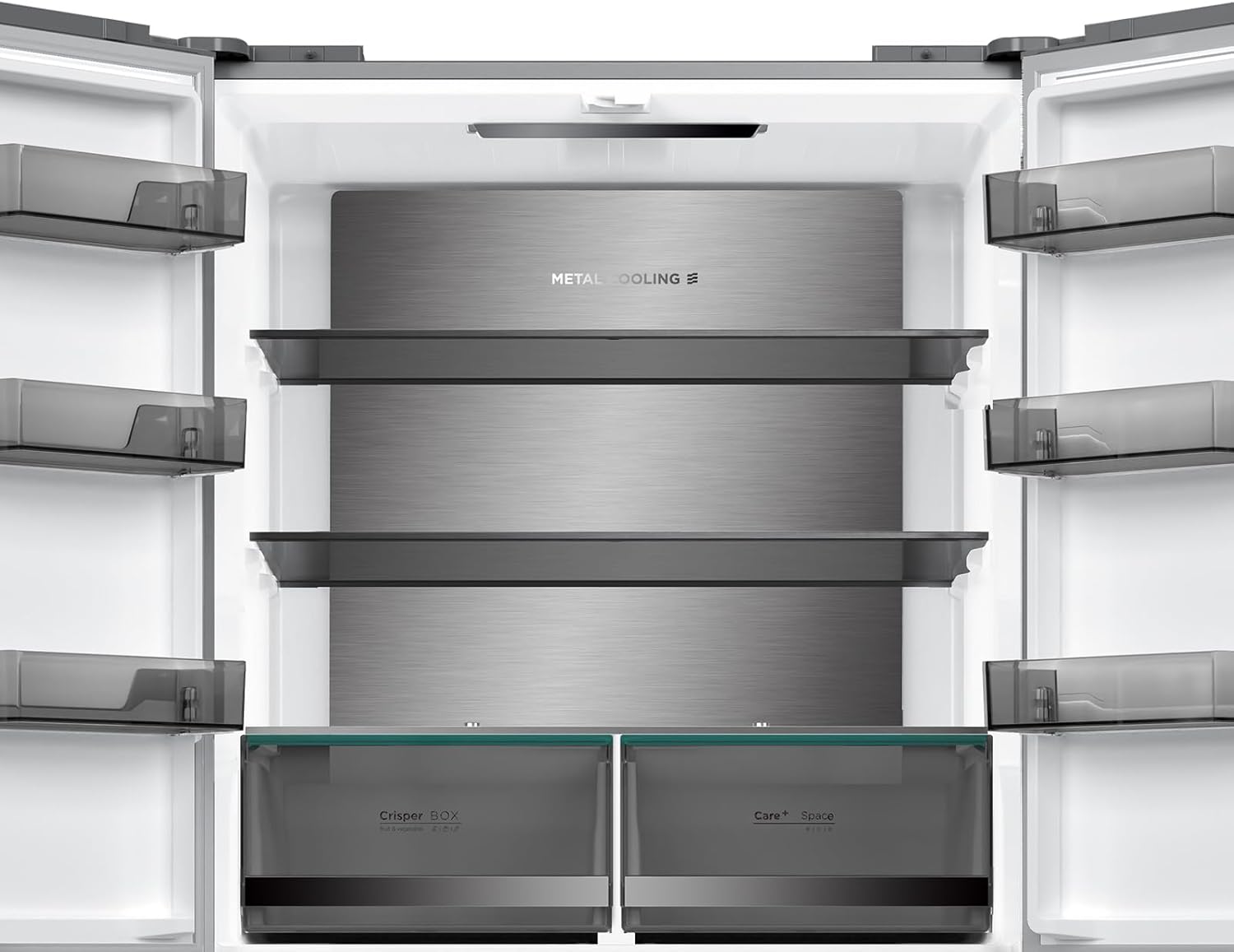 CHIQ Réfrigérateur autoportant 317L à Inverter, 322 l, sans givre, flux d'air multiple, congélation rapide, électronique tactile, compresseur avec garantie de 12 ans, efficacité améliorée, noir