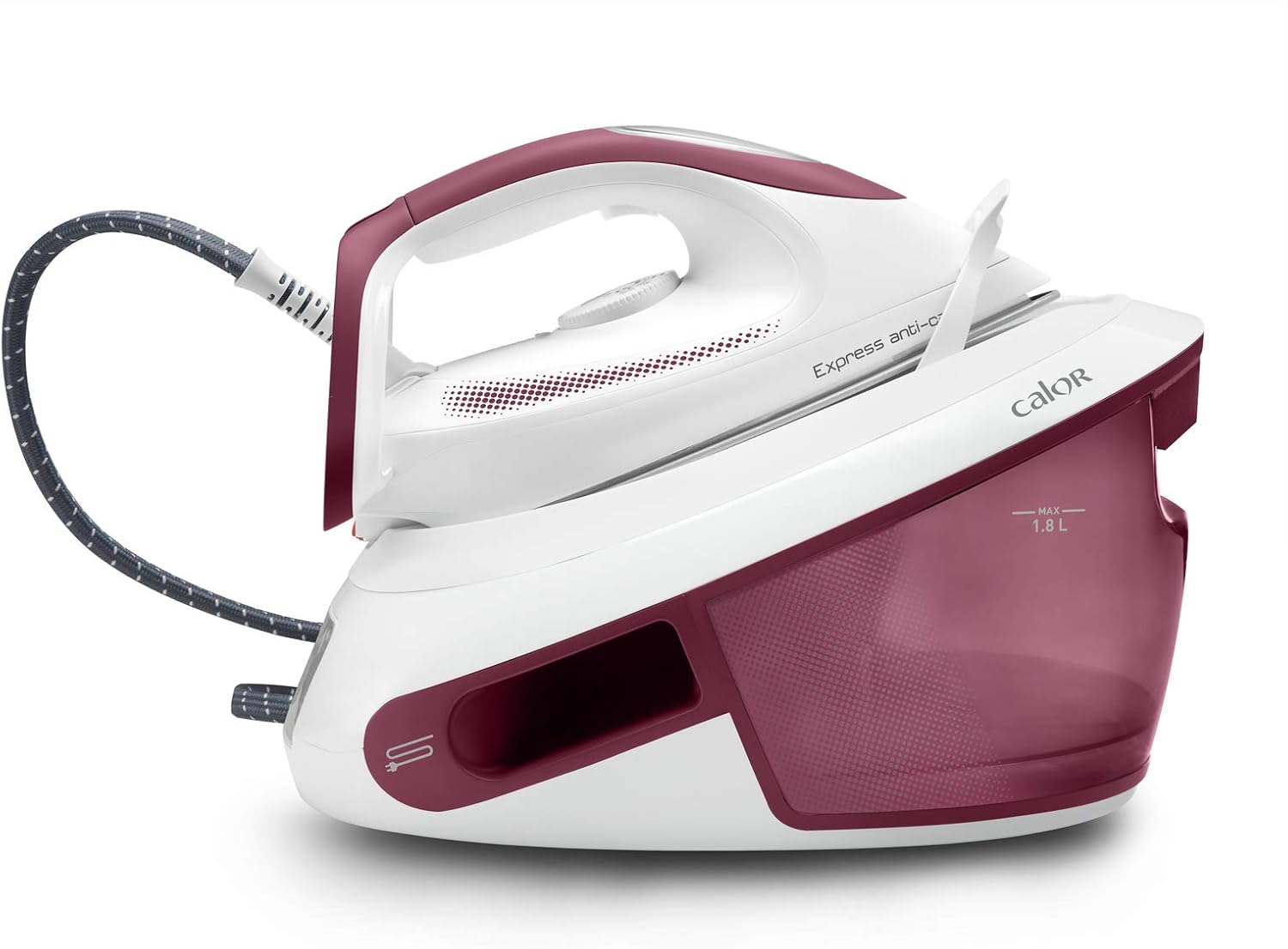Calor Centrale Vapeur Express Anti-calc, Fonction Pressing 450 g/min, Collecteur de Calcaire Exclusif, Technologie Sans Réglages SV8055C0