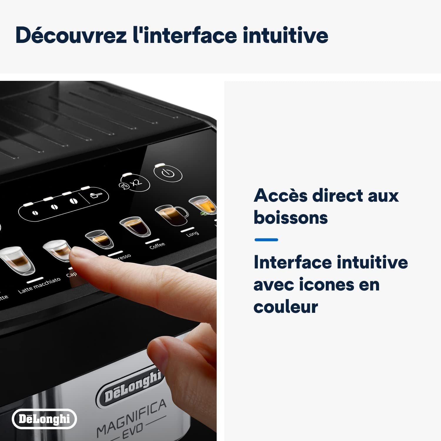 De'Longhi Magnifica Evo Machine a Café Grain ECAM292.81.B, Machine Expresso et Cappucino, 1.8L, 1450W, Noir [Exclusif Amazon]