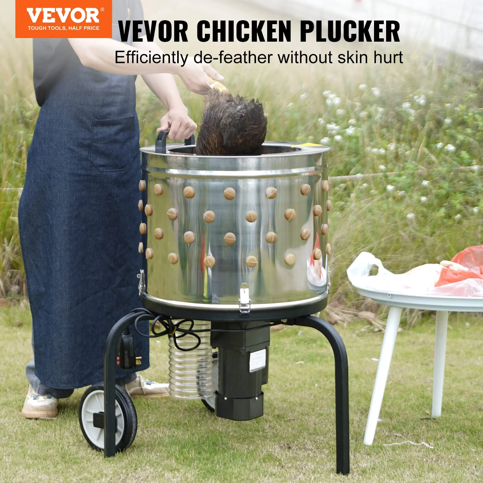 VEVOR 500W Chicken Plucker Machine with 20