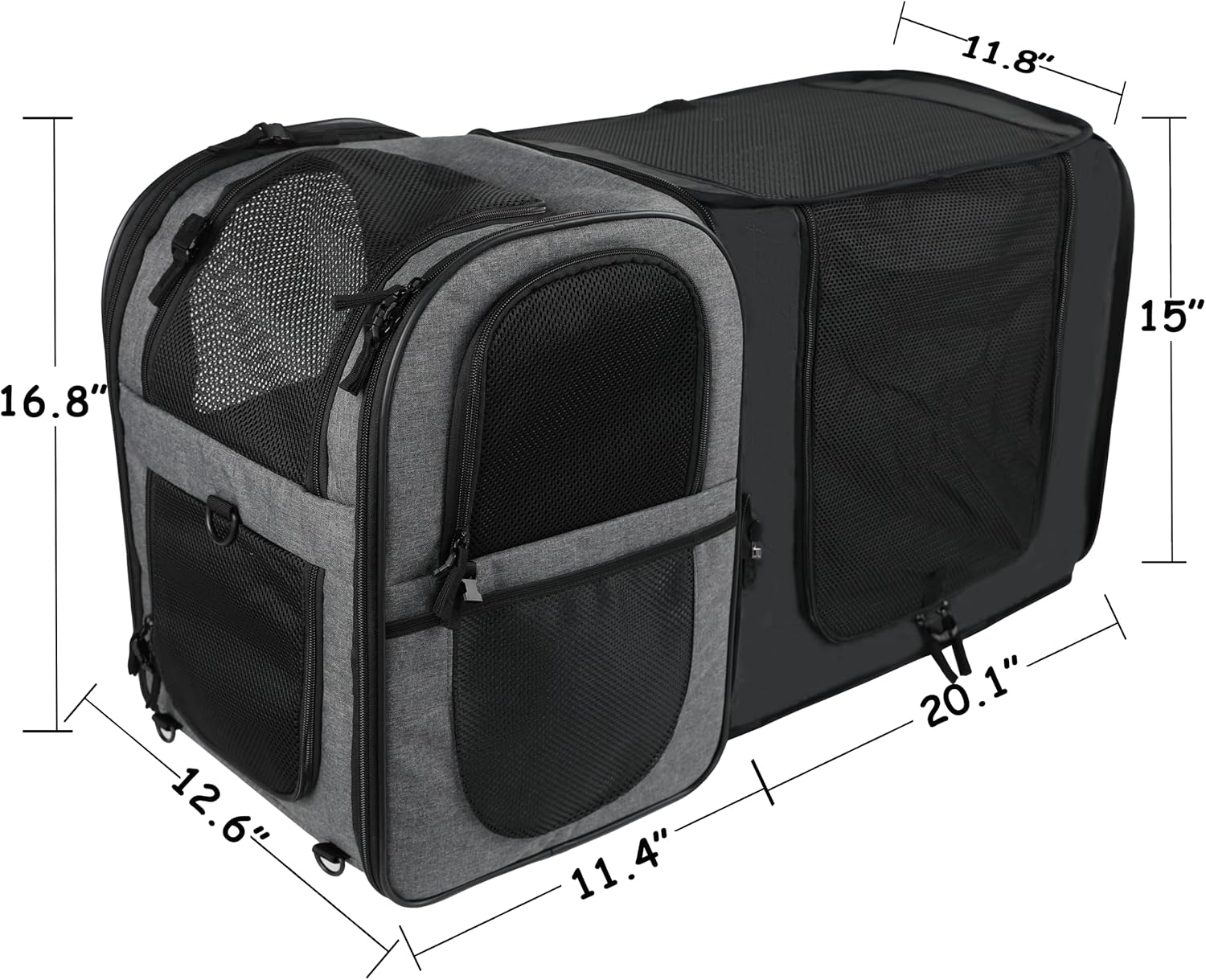 apollo walker Sac à dos pour animaux de compagnie, sac de transport pour chiens et chats de 2 à 12 kg, souple, vert armée