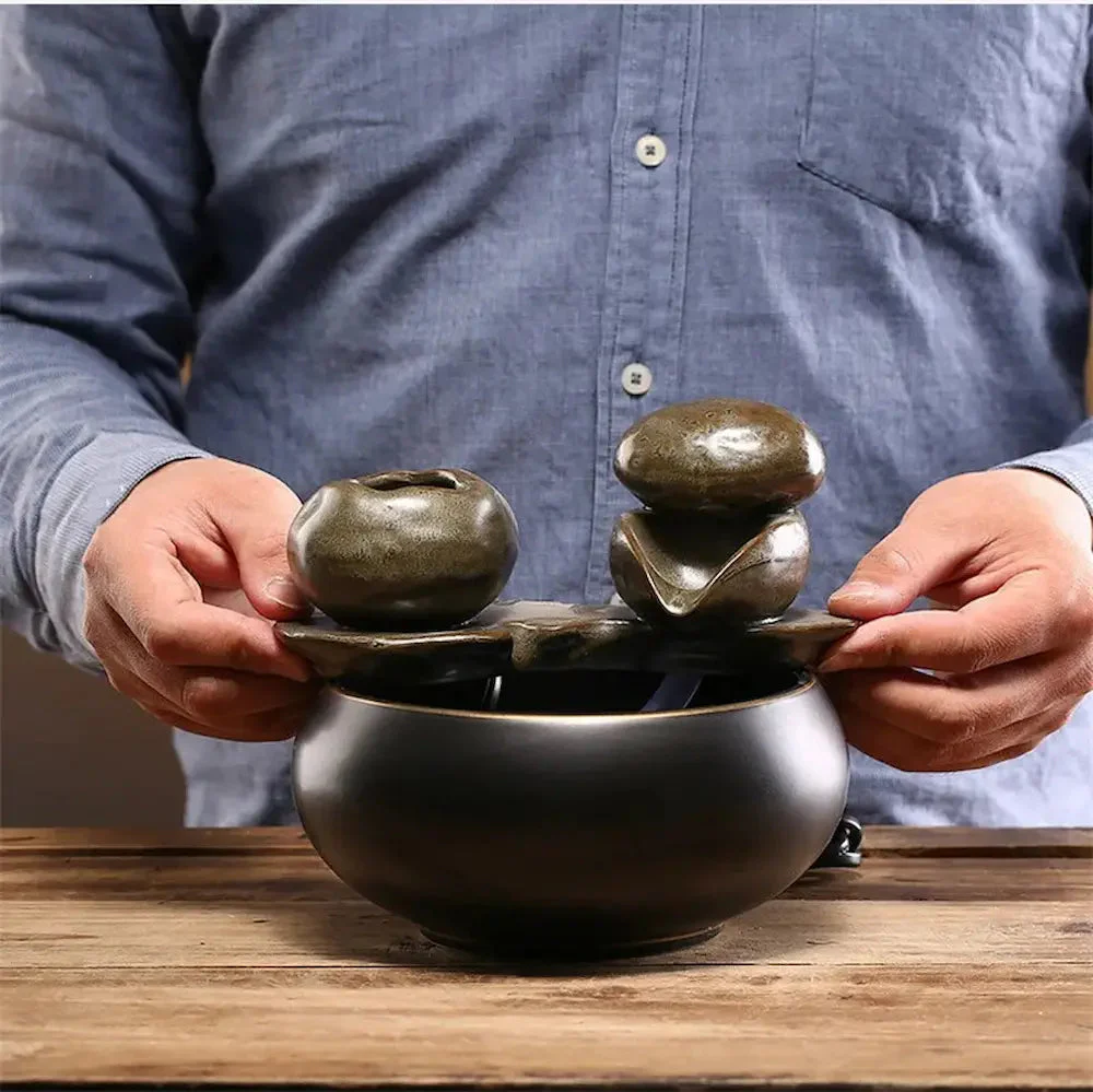 Fontaine à eau chat design - Céramique durable