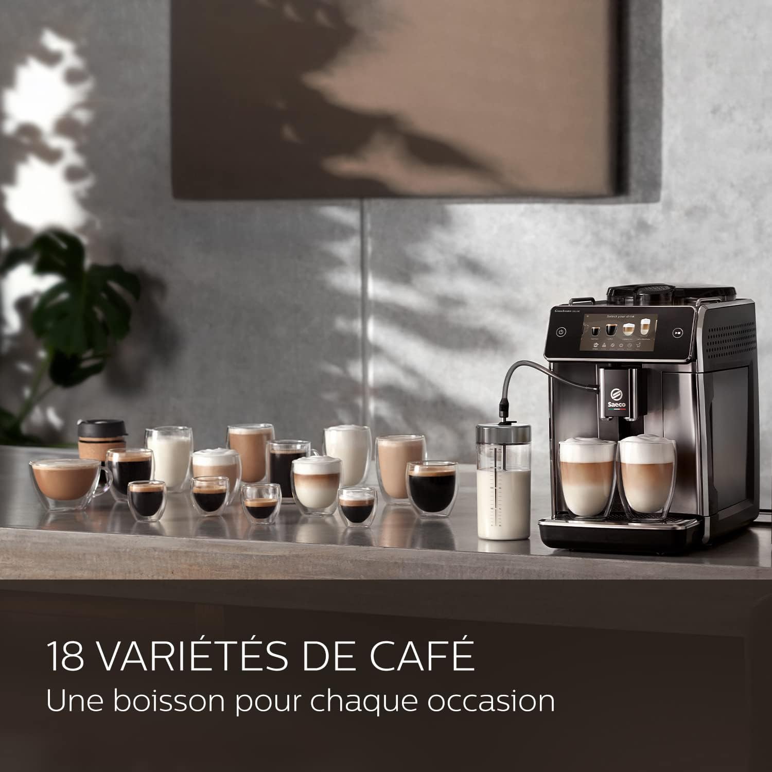 Saeco SM6580/10 Machine Espresso automatique - Noir brillant