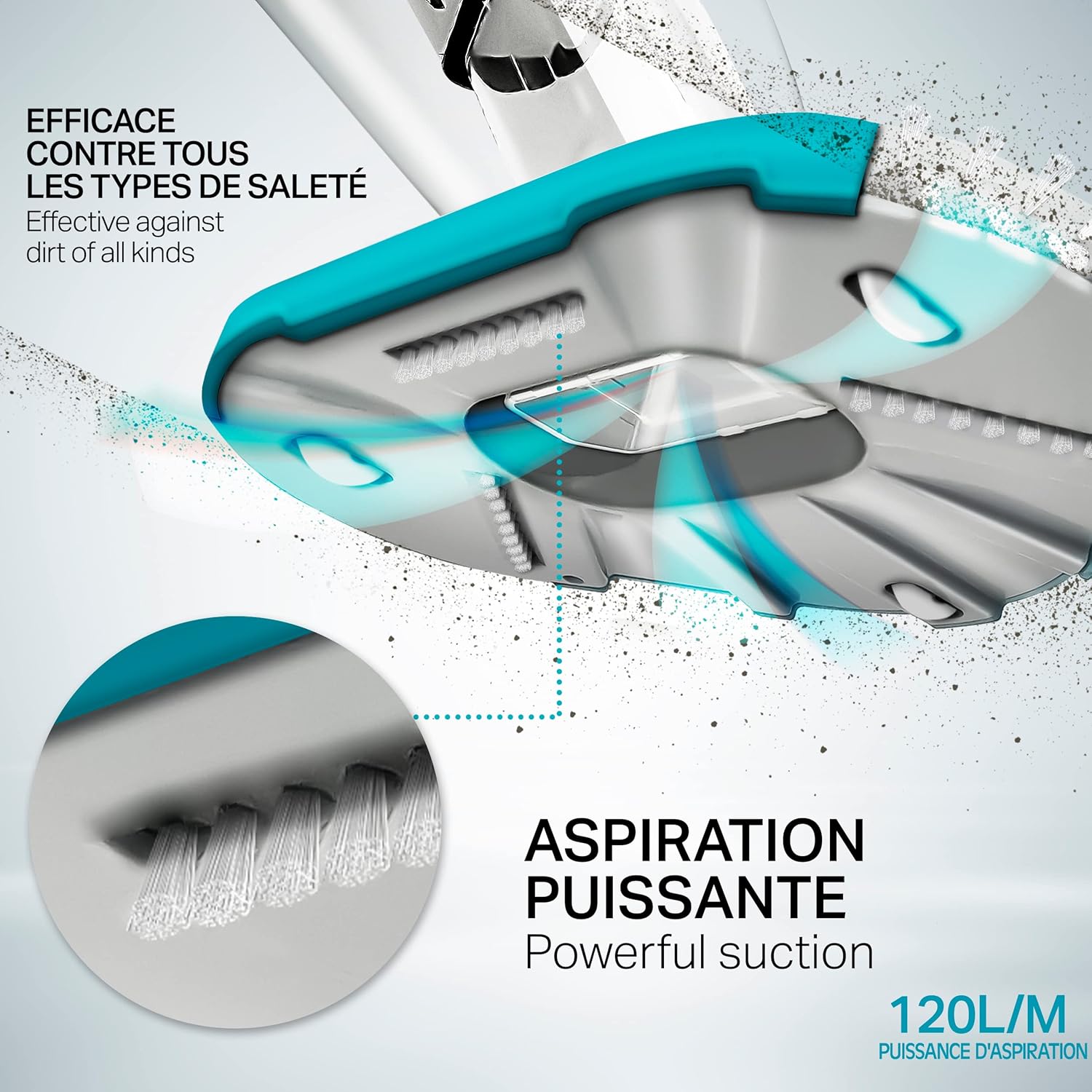 tillvex Aspirateur Électrique pour Piscines | Nettoyeur de Piscine sans Fil avec Manche Télescopique | Kit de Nettoyage avec Filtre & 2 Vitesses | Rechargeable