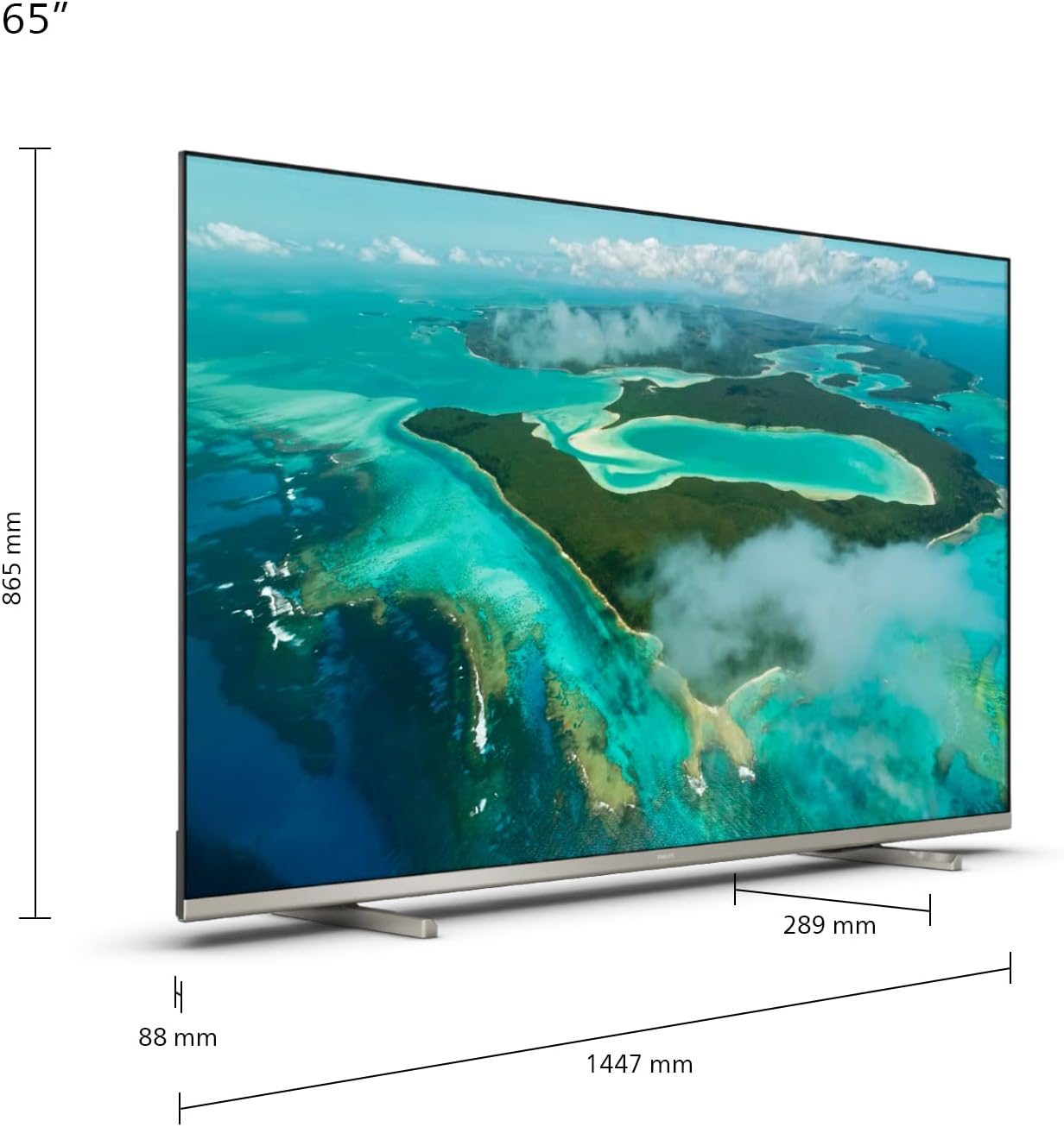 Philips 50PUS7609 Smart TV LED 4K - Écran 50 Pouces avec Plate-Forme Pixel Precise Ultra HD Titan OS et Son Dolby Atmos, Fonctionne avec Alexa et l’Assistant Vocal Google - Gris Anthracite