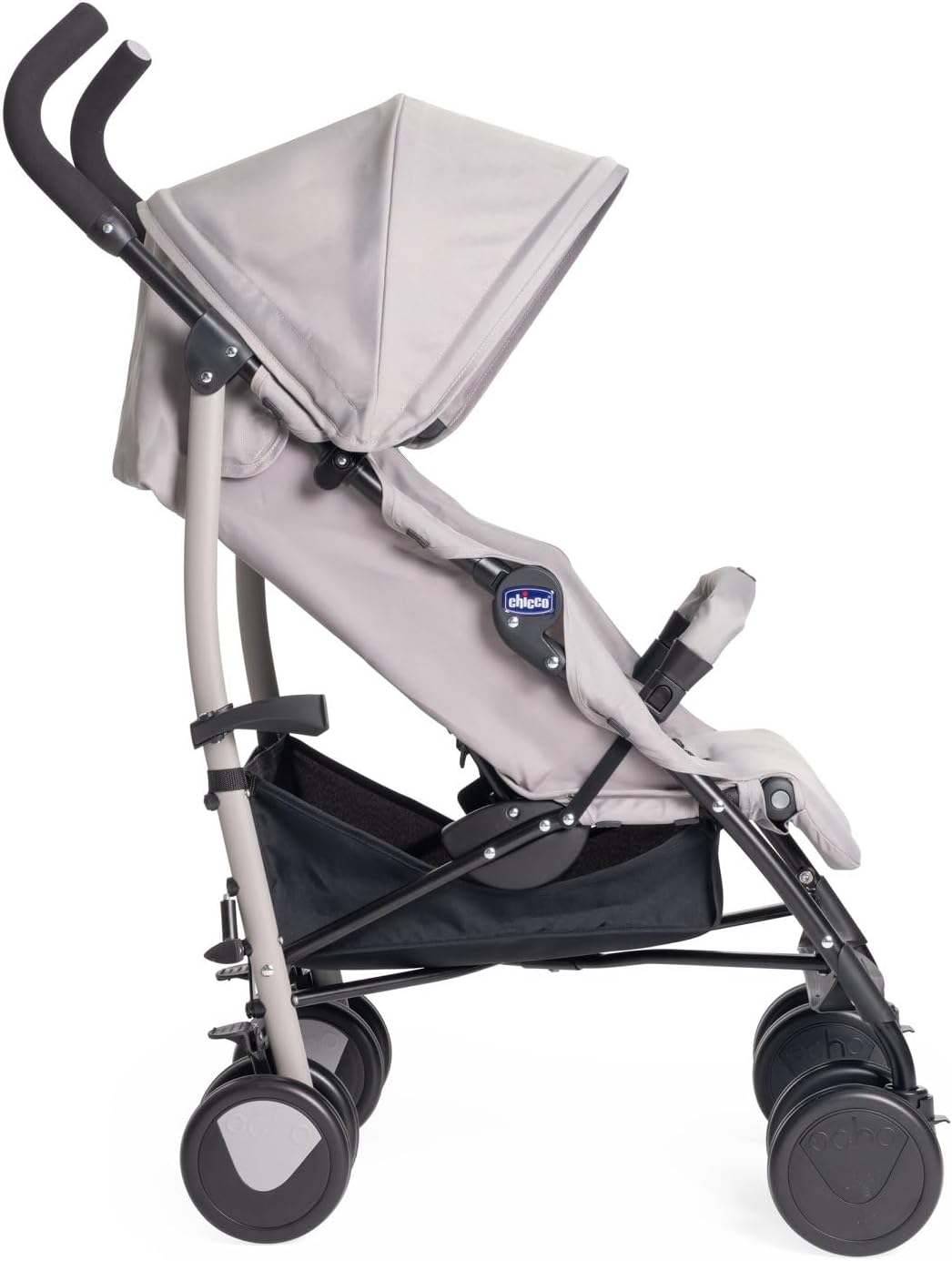 Chicco Echo Poussette Légère et Compact, Inclinable avec Arceau de Protection, Position Landau, Pliage Parapluie, Canopy Ajustable - de la Naissance à 22 Kg - Rouge