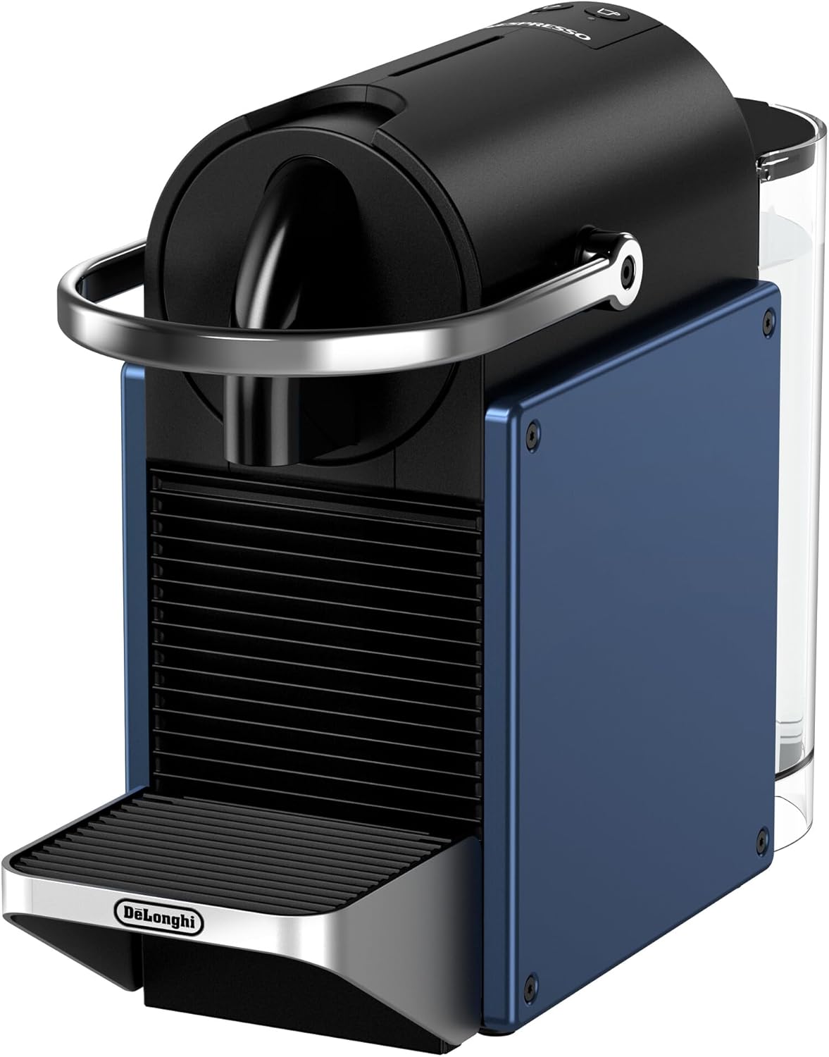Nespresso Machine à café à capsules DeLonghi EN 124.S Pixie Silver | 1260 W | 0,7 L | Panneaux latéraux à capsules recyclées, métal argenté