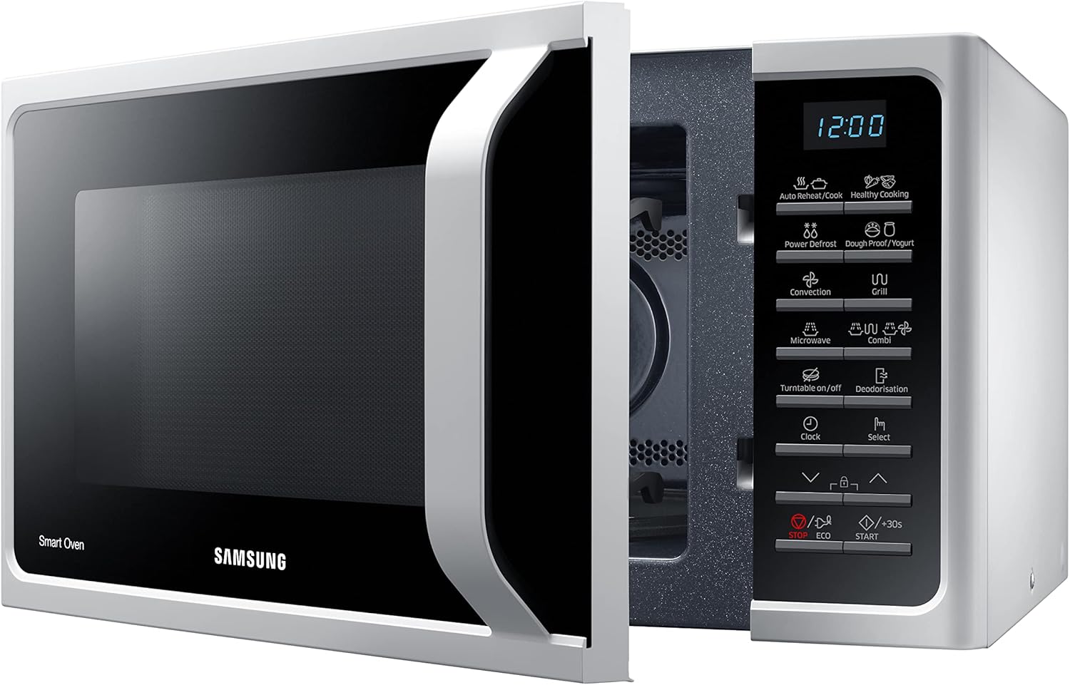 Samsung Four à micro-ondes combiné SmartOven MC2BH5015AW/ET, cuisson ventilée, Fresh Menu, Micro-ondes + Grill 900 W + 1500 W, 28 L, 52 l x 31 h x 47 cm, blanc