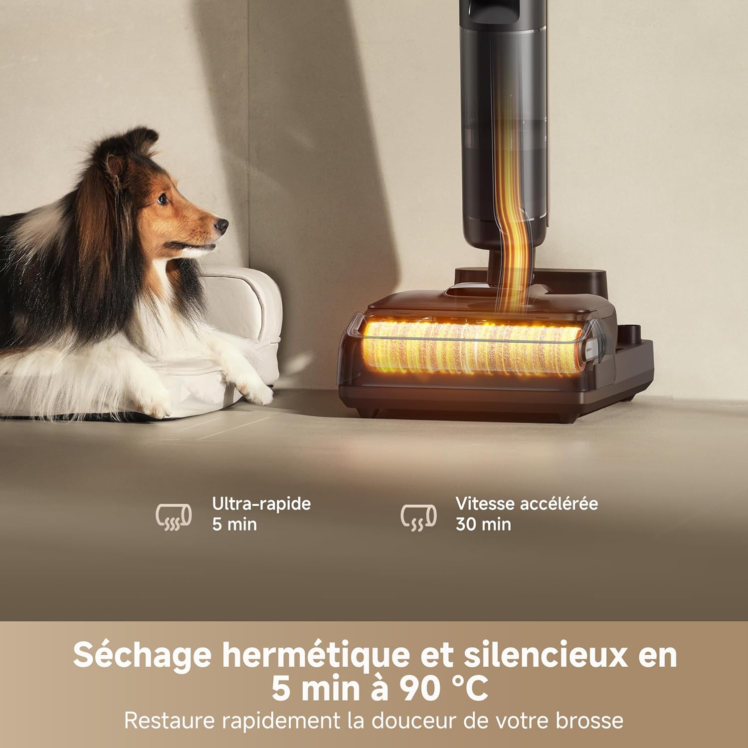 DREAME H14 Pro Aspirateur Laveur Sec Et Humide, Design Plat à 180°, Nettoyage de la Brosse à 60 °C, Séchage en 5min, Distribution Automatique de la Solution, Contrôle par Application, 18 kPa