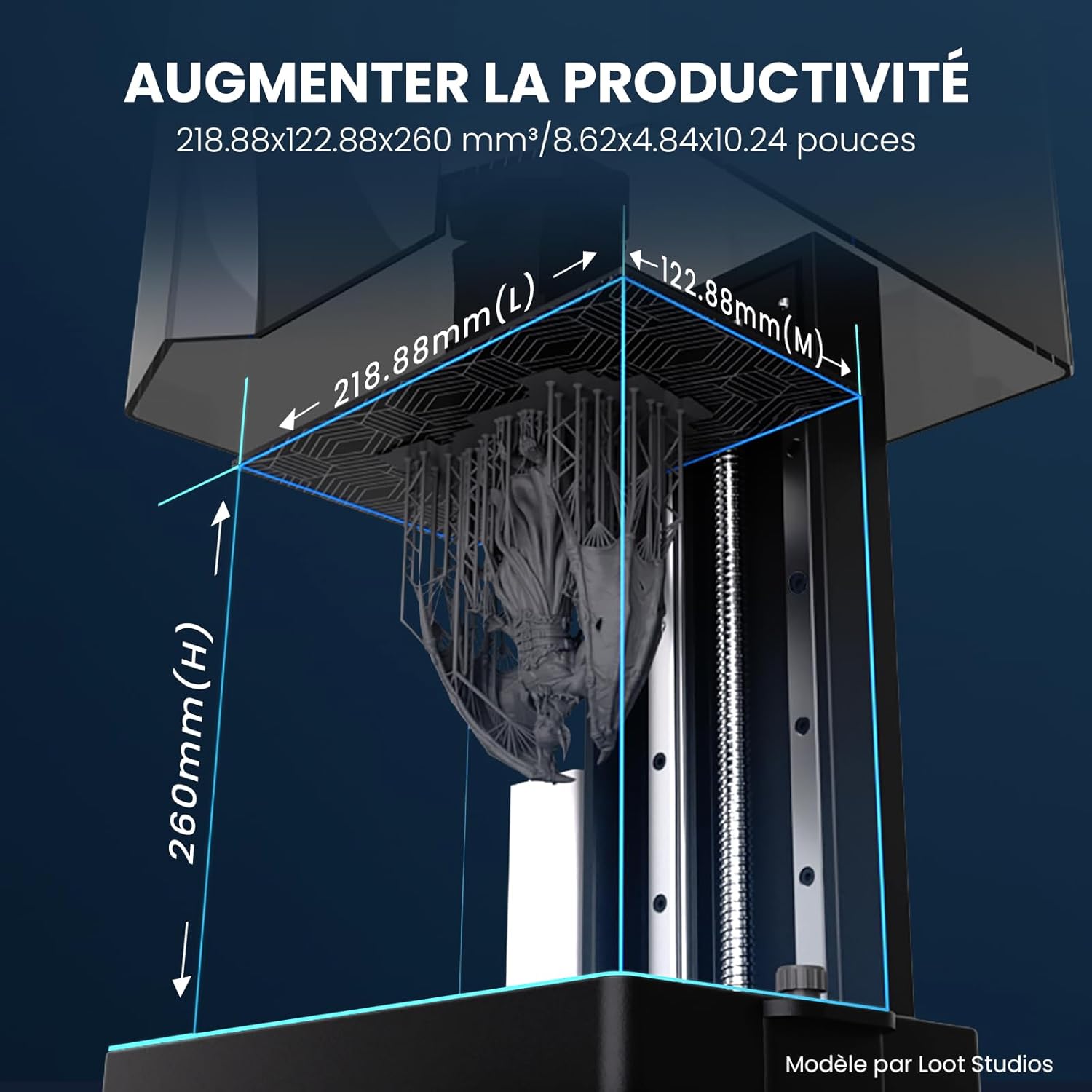 ELEGOO Saturn 4 Ultra Imprimante 3D Résine, LCD Mono 12K de 10 Pouces, Haute Vitesse de 150 mm/h, Nivellement Automatique et Intelligente, Transfert WiFi, Taille d'impression 218,88x122,88x220 mm³