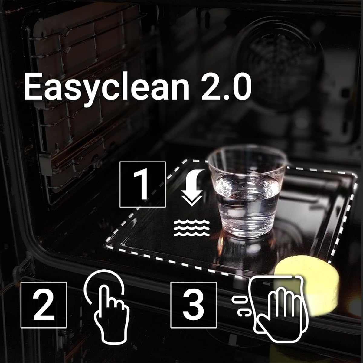 Four encastrable 90 cm / 96L / 3,4kW / Rôtisserie/Fonction pizza/Gril/Circulation de l'air/Air chaud/Tiroirs télescopiques / EB9105ED