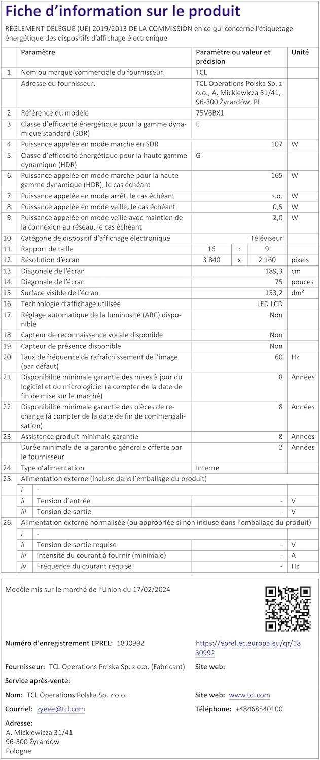 TCL 55V6B 55 Pouces 4K Ultra HD, HDR TV, Smart TV Powered by Google TV (Dolby Audio, Motion Clarity, Voice Control, Compatible avec Google Assistant, Chromecast intégré)