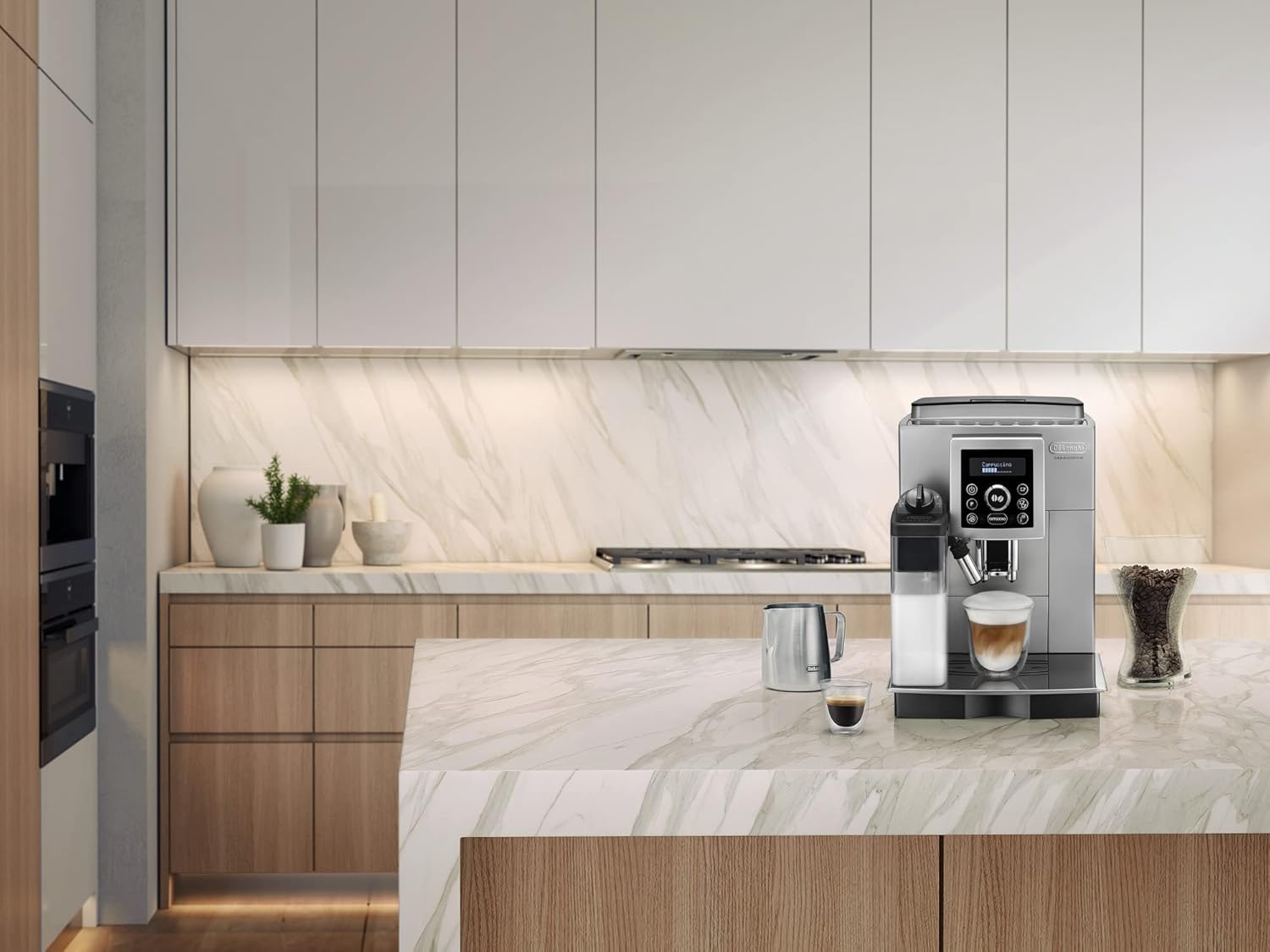 De'Longhi Magnifica Evo Machine a Café Grain ECAM292.33.SB, Machine Expresso et Cappucino, Argent [Exclusif Amazon], Cafè