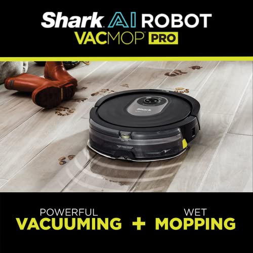 Shark AI Robot Vacuum & Mop, with Home Mapping, Perfect for Pets, Wifi, Works with Alexa, Black/Gold (AV2001WD)