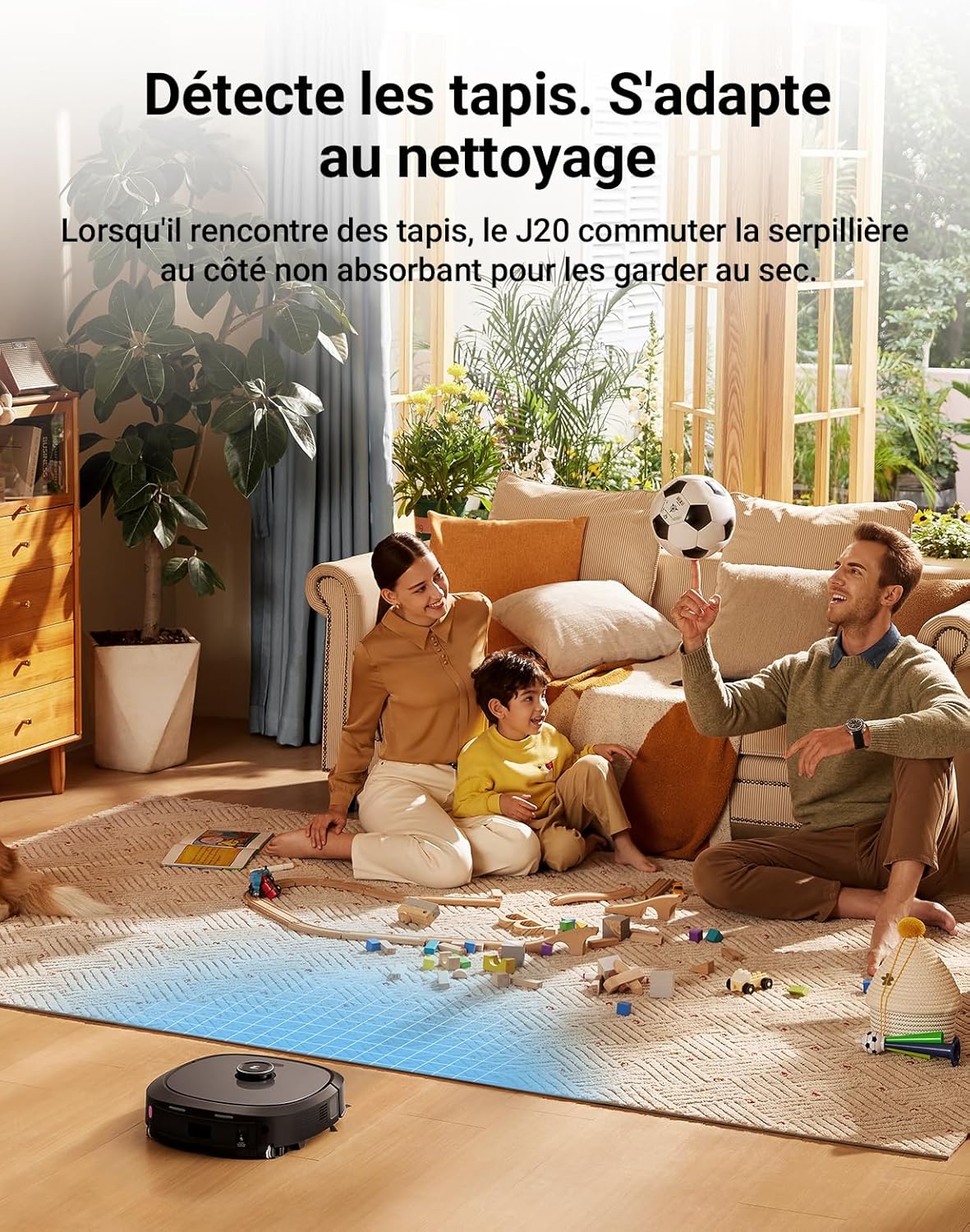 EUREKA J15 Pro Ultra Aspirateur Robot,Robot Aspirateur Laveur 16200 Pa,Nettoyage des Bords,Brosse Anti Enchevêtrement,Lavage de Serpillière à l'eau Chaude 75℃,Base autonettoyante