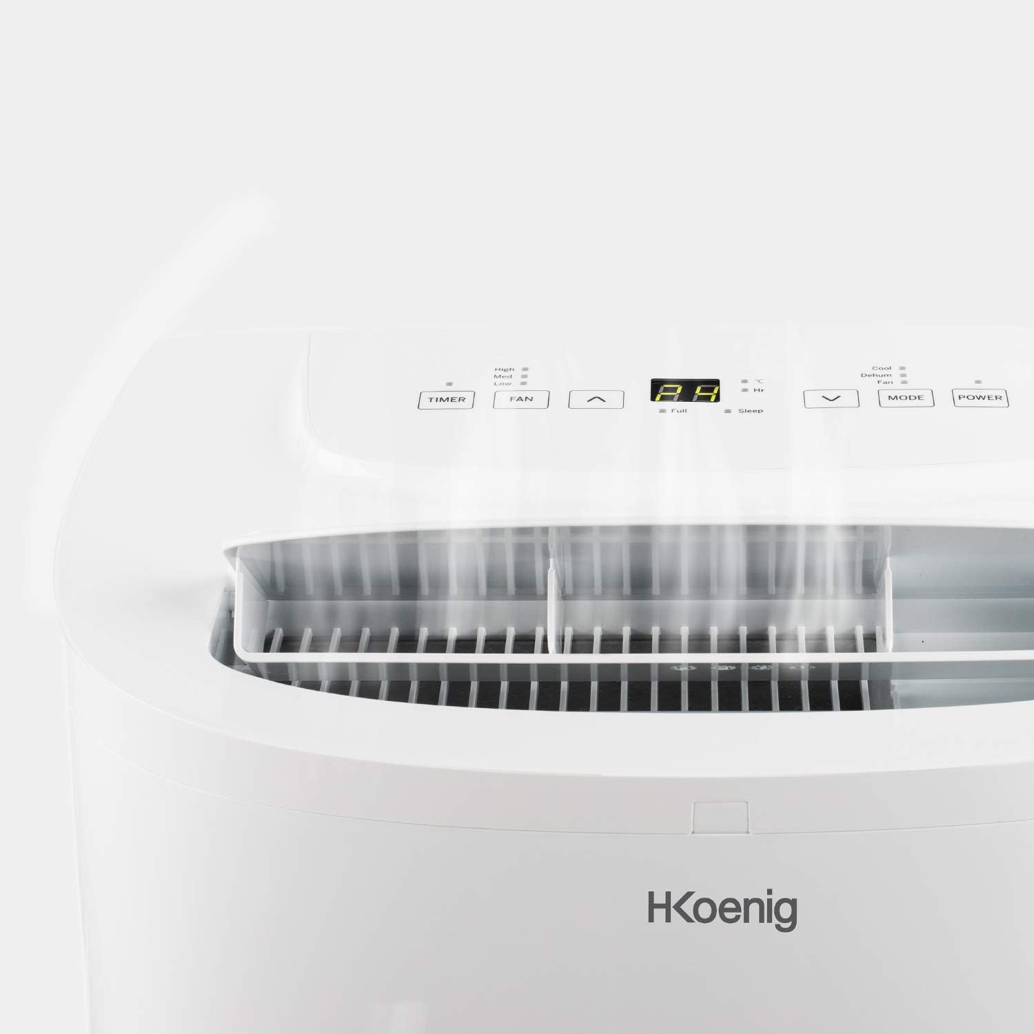 H.Koenig KOL6812 Climatiseur, 3500 W, Classe énergétique : A, 3 vitesses de ventilation, Minuterie programmable, Accessoires inclus, Capacité de refroidissement : 3500 W/ 12000 BTU