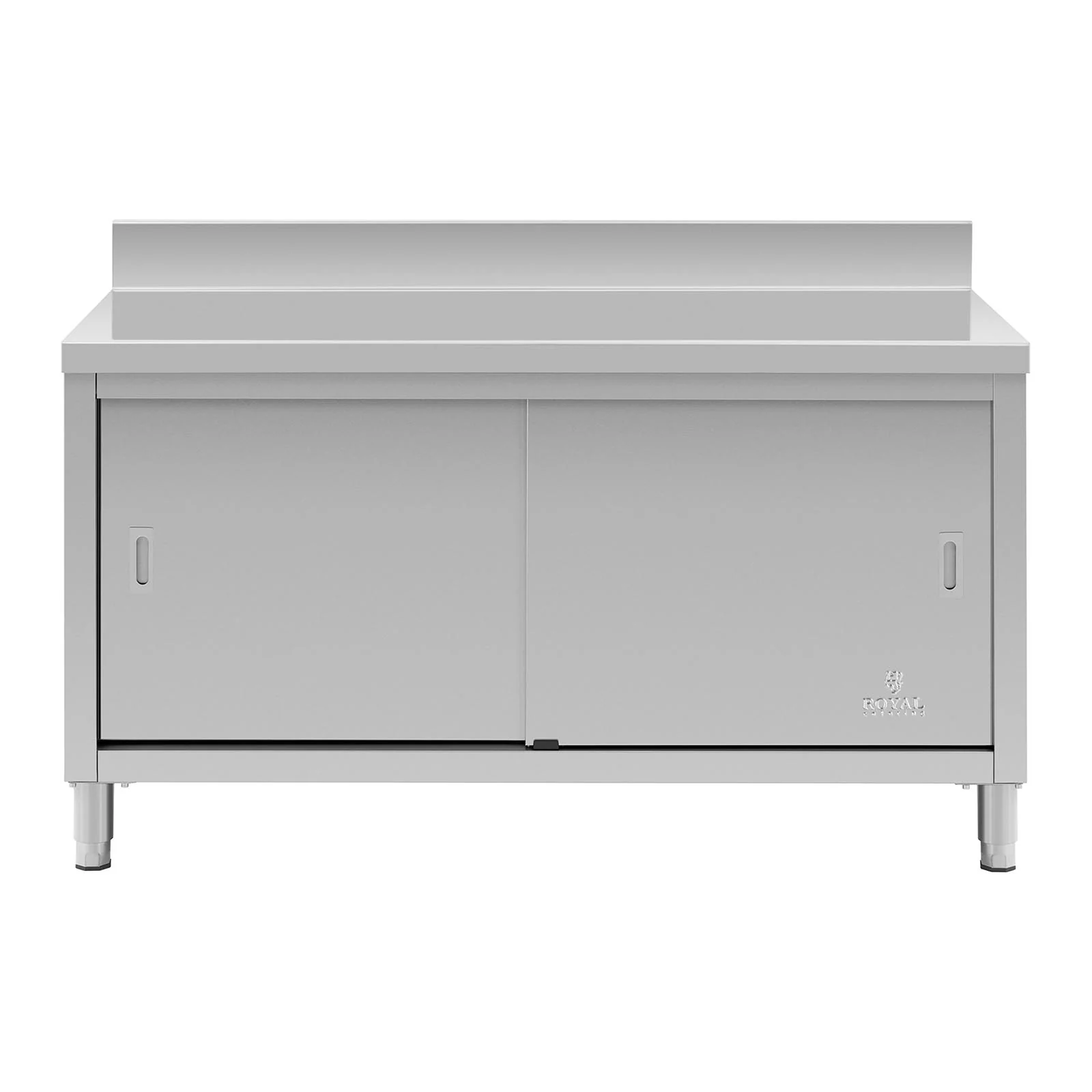 Meuble bas inox 150 x 60 x 85 cm dosseret capacité de 600 kg acier inoxydable 14_0002480