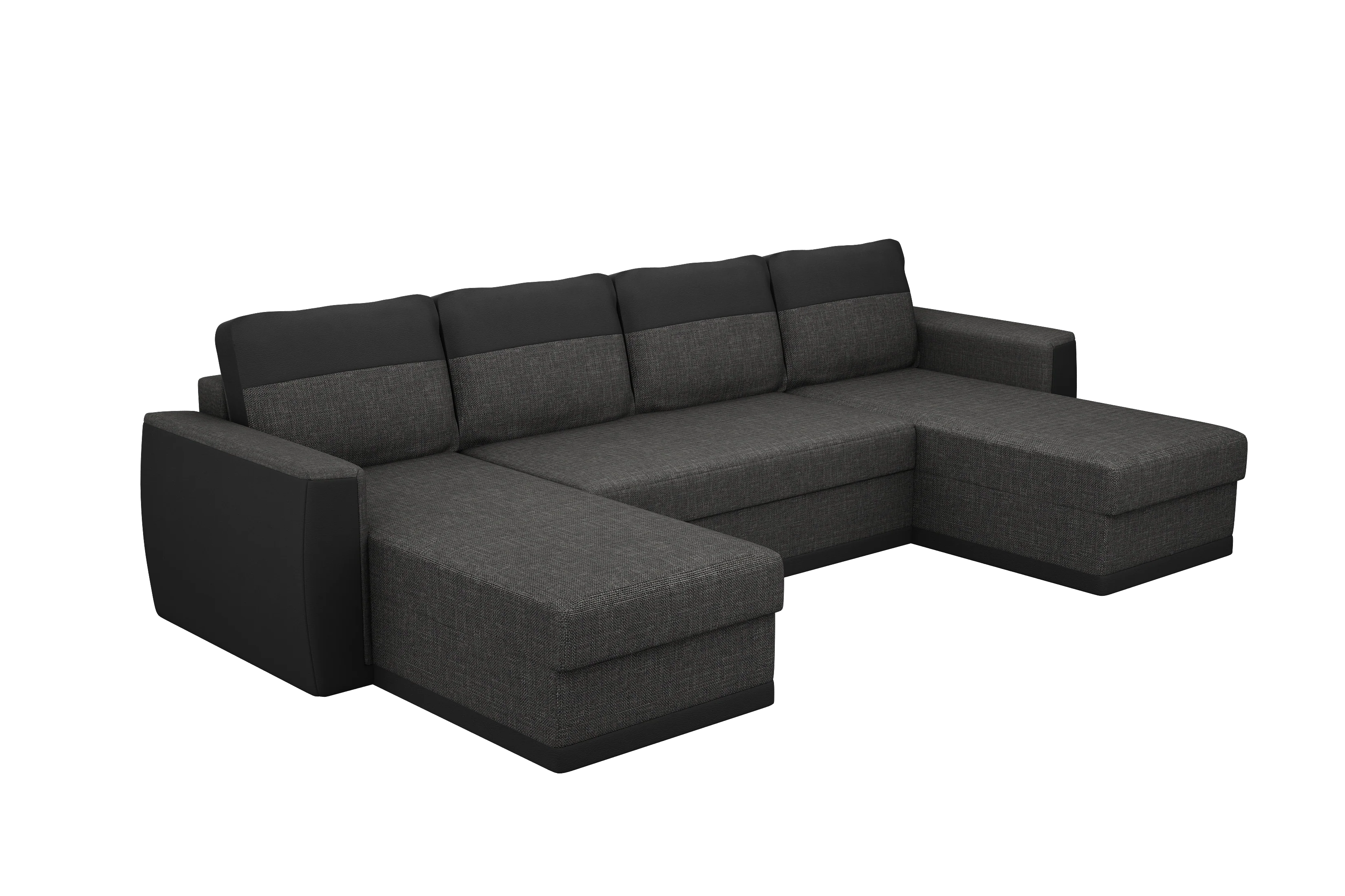 CANAPE JAMES PU NOIR SAWANA ANTHRACITE - A71979