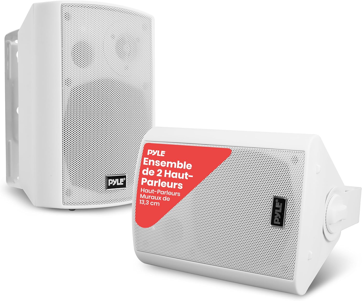 Pyle Enceinte d’Extérieur Bluetooth, Enceinte Mural étanche 240 W, Paire de Haut Parleur Imperméables, Active + Passive,Résistant à l'eau, Son Stéréo, Utilisation dans la Piscine, Patio, l'Intérieur