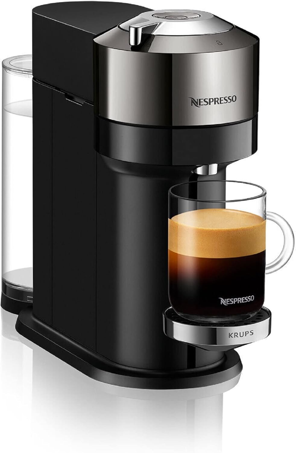 Nespresso Machine à café à capsules DeLonghi ENV 120.BWAE Vertuo Next Premium avec mousseur à lait, marron