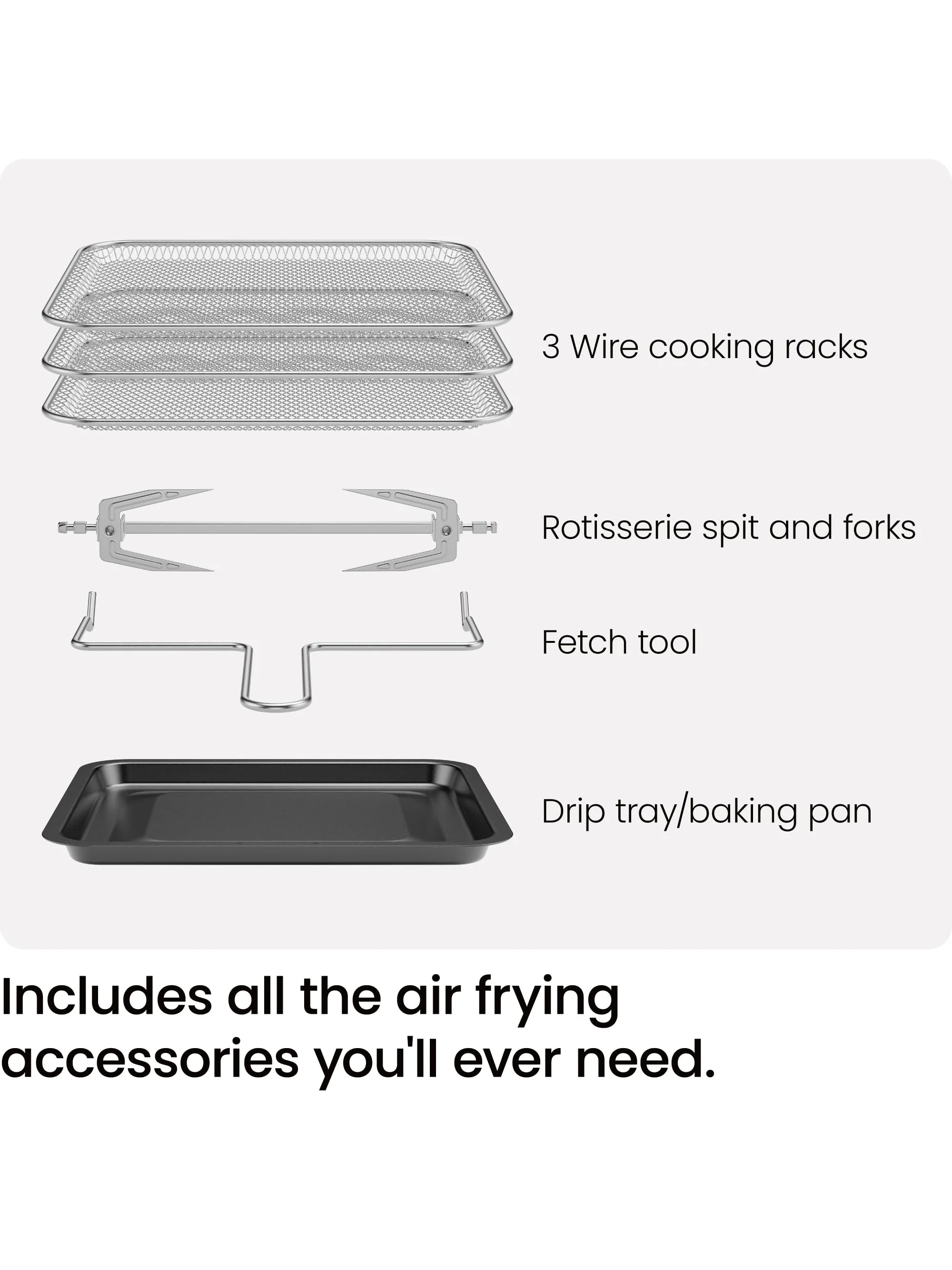 CHEFMAN Multifunctional Digital Air Fryer+ Rotisserie, Dehydrator, Convection Oven, 17 Touch Screen Presets Fry, Roast, Dehydrate, Bake, XL 10L Family Size, Auto Shutoff, Large Easy-View Window, Black