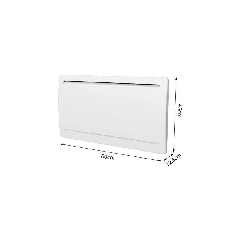 Radiateur électrique Fixe A Inertie Seche Céramique 1500w Oceanic Rubis - Design Galbé - Blanc - Nf Oceanic