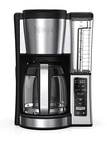 Ninja 12-Cup Programmable Coffee Brewer, 2 Brew Styles, Adjustable Warm Plate, 60oz Water Reservoir, Delay Brew - Black/Stainless Steel