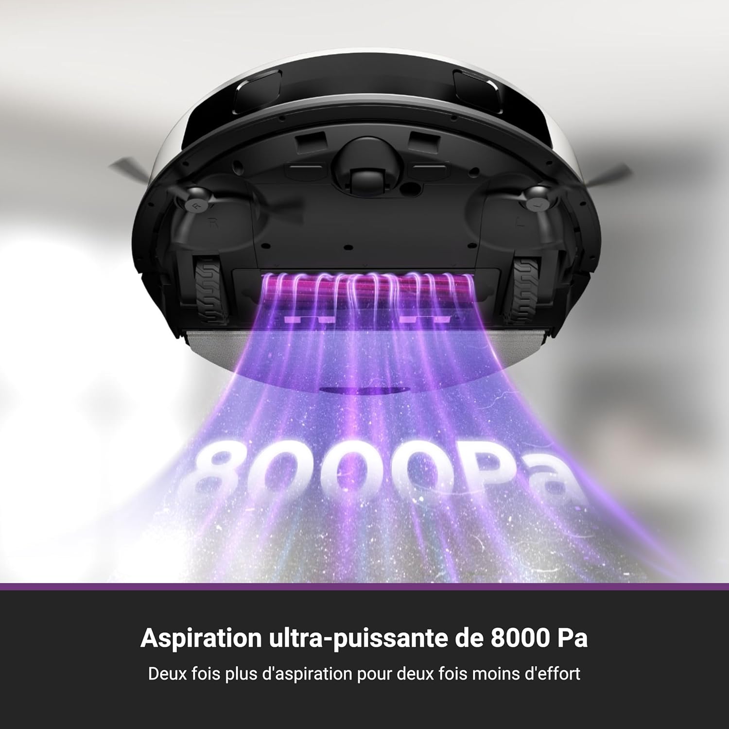 Eureka E20 Plus Aspirateur Robot de 8000 Pa avec Station de Vidange Automatique sans Sac, Robot Aspirateur Laveur Anti Enchevêtrement, Évitement d'Obstacles 3D, Autonomie de 180 Minutes, DuoDetect AI