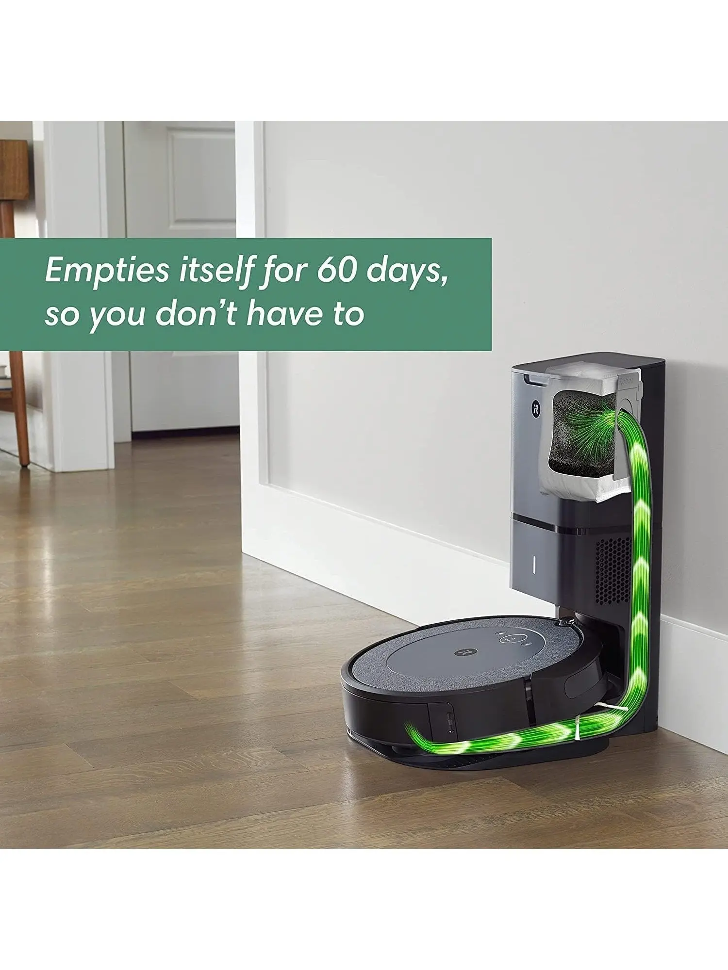 iRobot Roomba i4+ EVO Self Emptying Robot Vacuum - Empties Itself for up to 60 Days, Clean by Room with Smart Mapping, Compatible with Alexa, Ideal for Pet Hair, Carpets