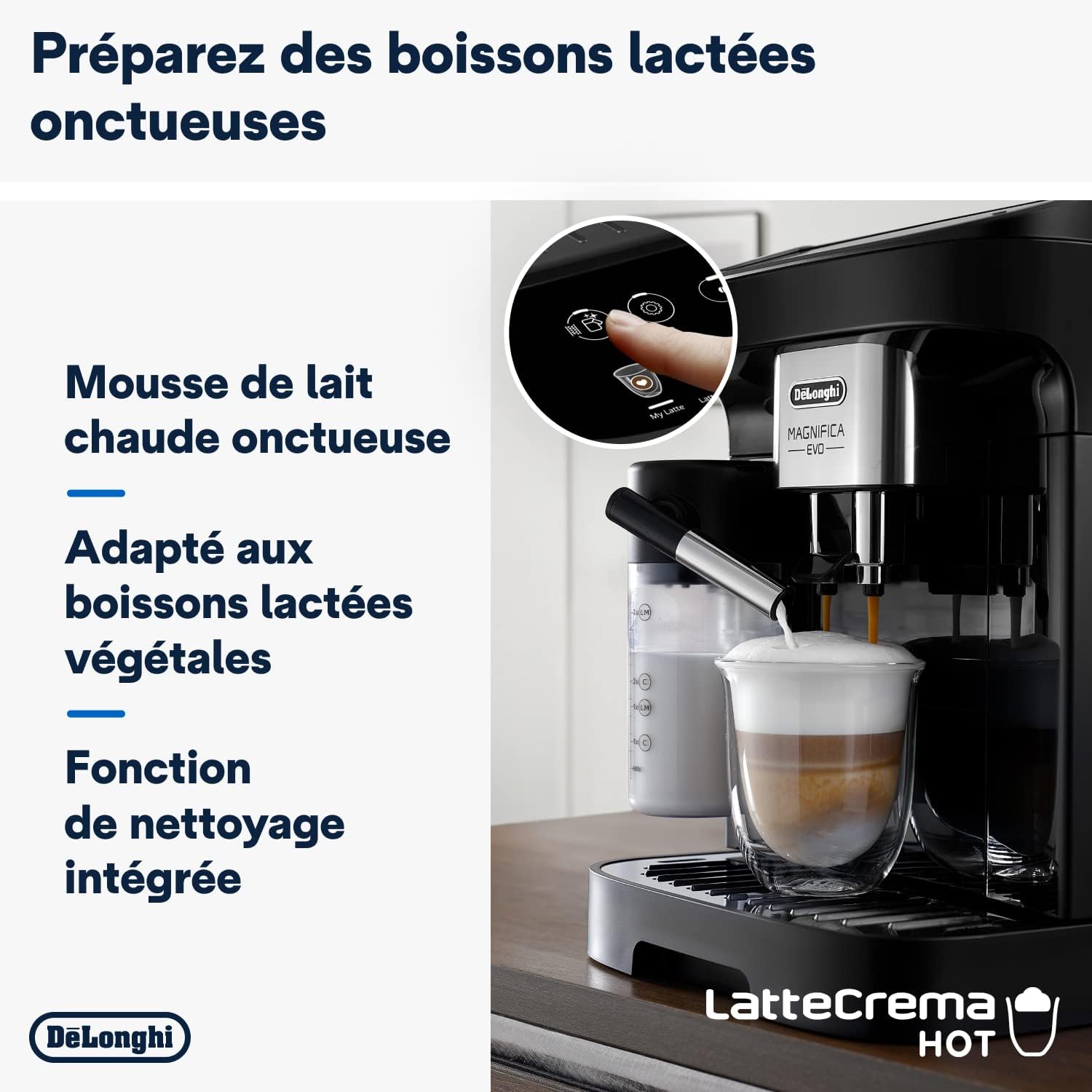 De'Longhi Magnifica Evo Machine a Café Grain ECAM292.81.B, Machine Expresso et Cappucino, 1.8L, 1450W, Noir [Exclusif Amazon]