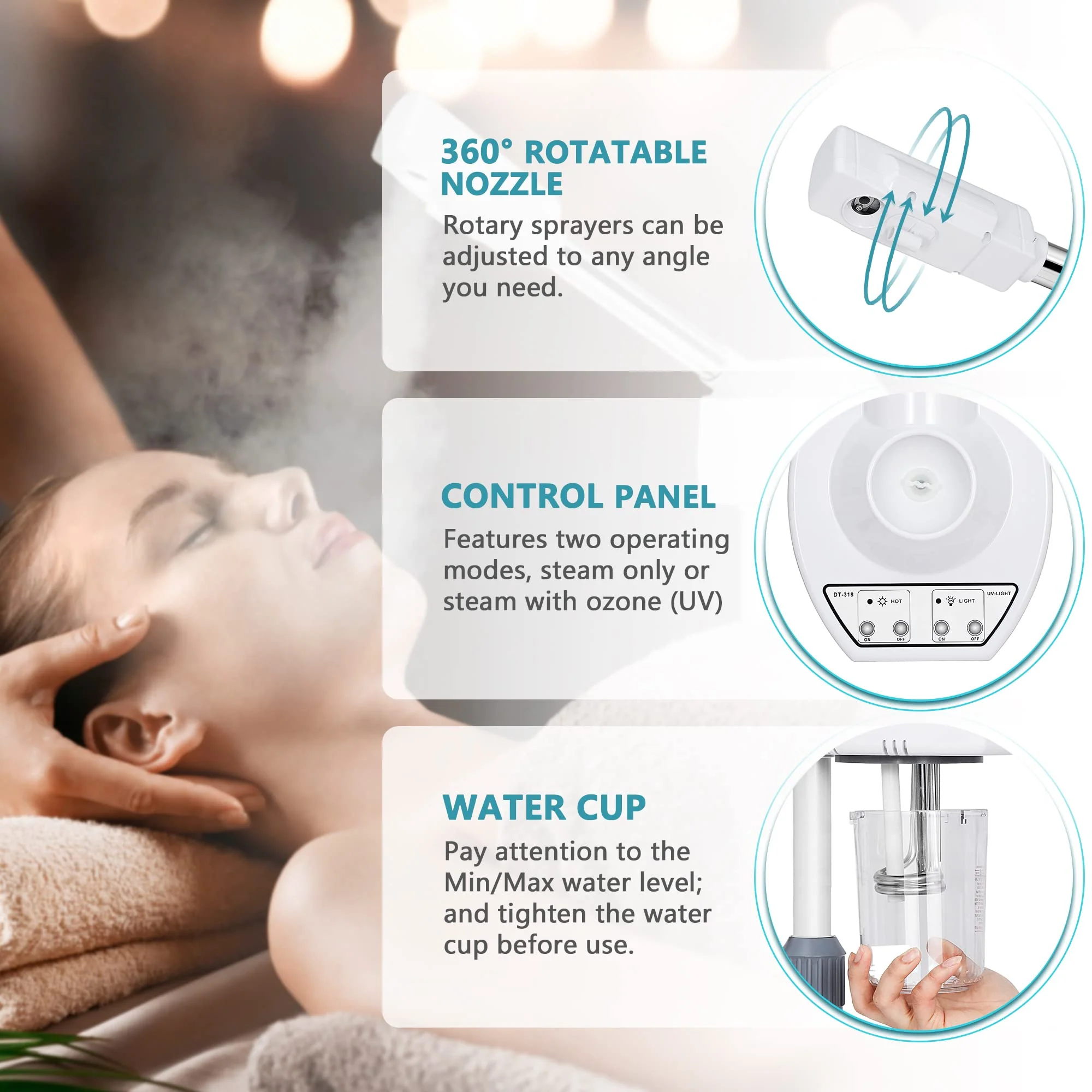 Nova Microdermabrasion 2 in 1 Pro Ionic Ozone Facial Steamer