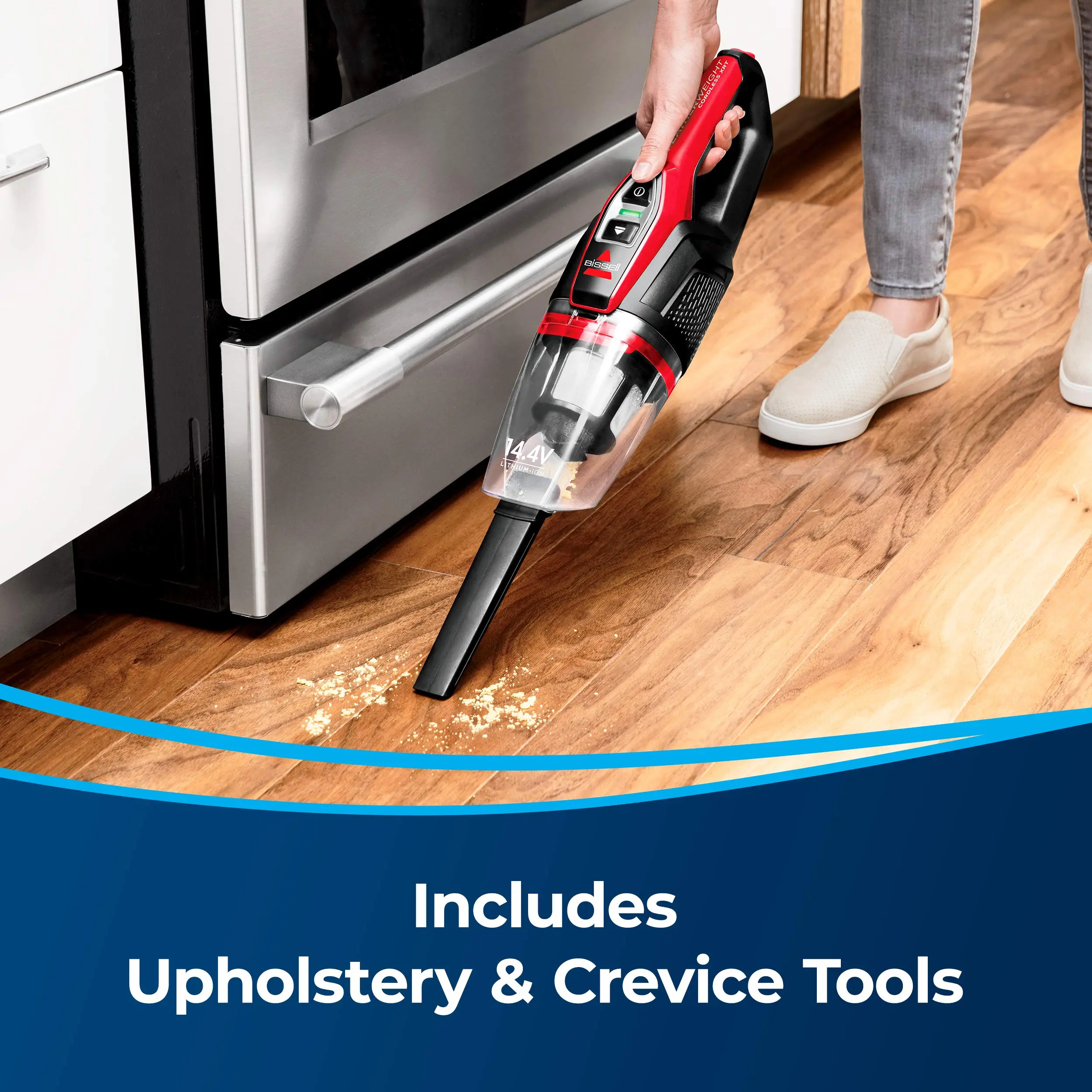 BISSELL, 3061 Featherweight Cordless Stick Vacuum, Electric Blue, Black