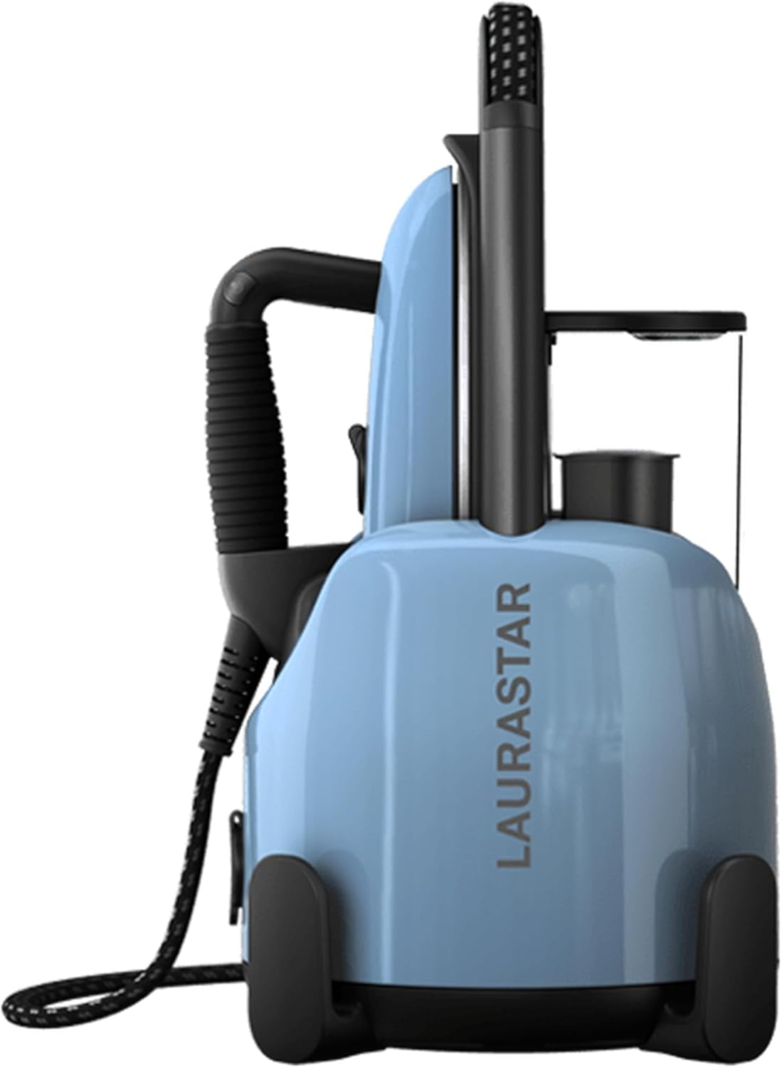 Laurastar Lift Plus Ultimate Black, Centrale Vapeur Nomade 3en1, Repasse, Défroisse et Purifie Vos Textiles, Vapeur Hygiénique, Design, Réservoir Amovible, Repassage Vertical, Enrouleur Automatique,