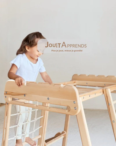 Aire de jeux Intérieur enfant | Jeu Montessori en bois pour Enfants | Escalade 1 an à 5 ans