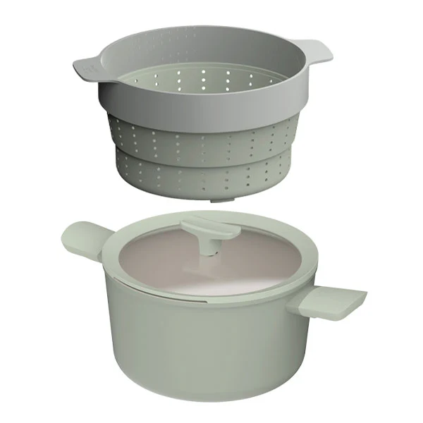 Lot faitout 24 cm et insert cuiseur vapeur Balance Berghoff