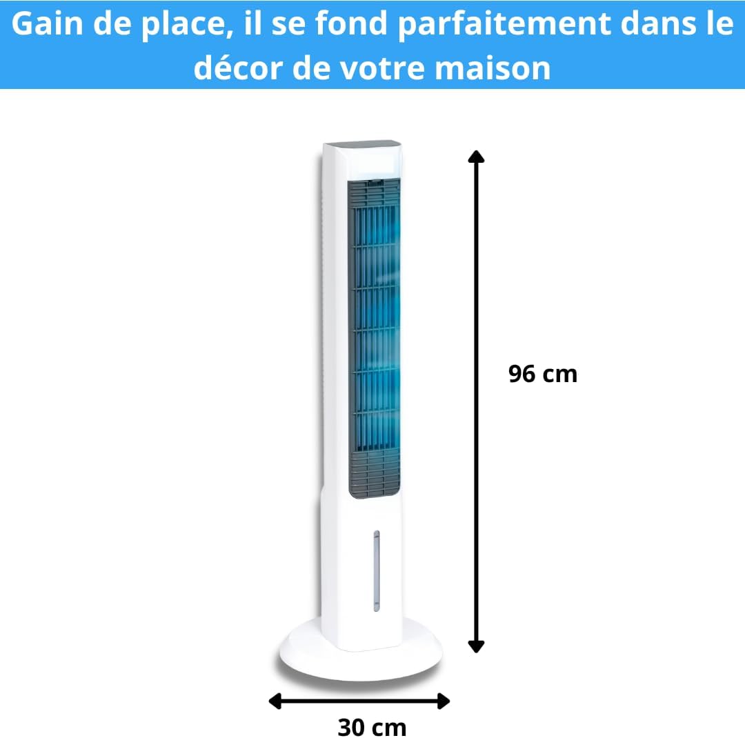 ARTIC AIR POWER TOWER climatiseur mobile 3 niveaux - VENTEO – Refroidisseur par évaporation jusqu'à 12heures de refroidissement – Réservoir 1.5L