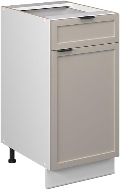 Vicco Meuble pour Four Fame-Line, Blanc Haute Brillance/Blanc, 60 cm avec étagères Ouvertes