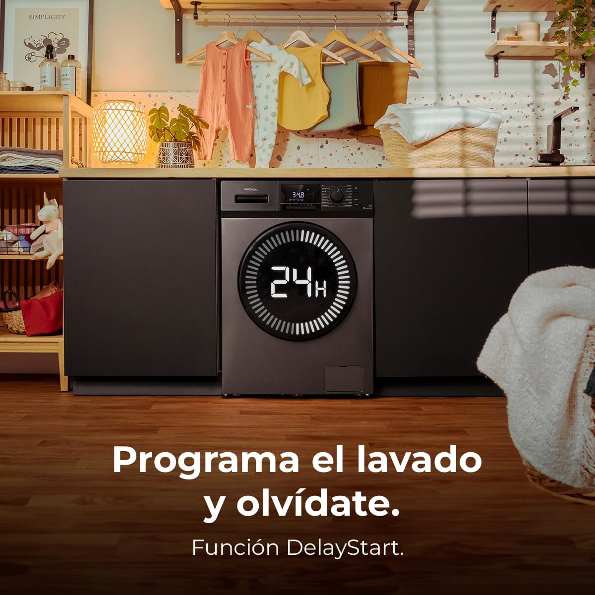 Cecotec Lavadora 8 Kg Carga Frontal Bolero Dresscode 8500 Inverter A. 1900 W, 1400 rpm, Motor Inverter Plus, Bajo Consumo, 16 Programas, SteamMax, Delay Start, Blanco