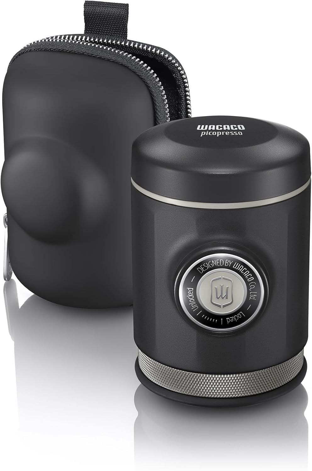 WACACO Picopresso Machine à Espresso Portable avec son Étui de Protection, Machine de Niveau Barista Dédiée aux Cafés de Spécialité, Mouture Ultra-fine, Cafetière de Voyage Manuelle