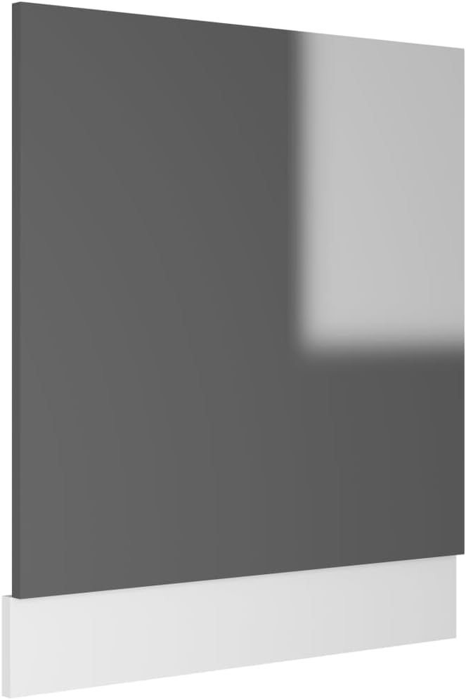 vidaXL Armoire à Micro-Ondes Placard Armoire de Rangement Meubles de Cuisine avec 4 Etagères Intérieur Maison Gris Béton 60x57x207 cm Aggloméré