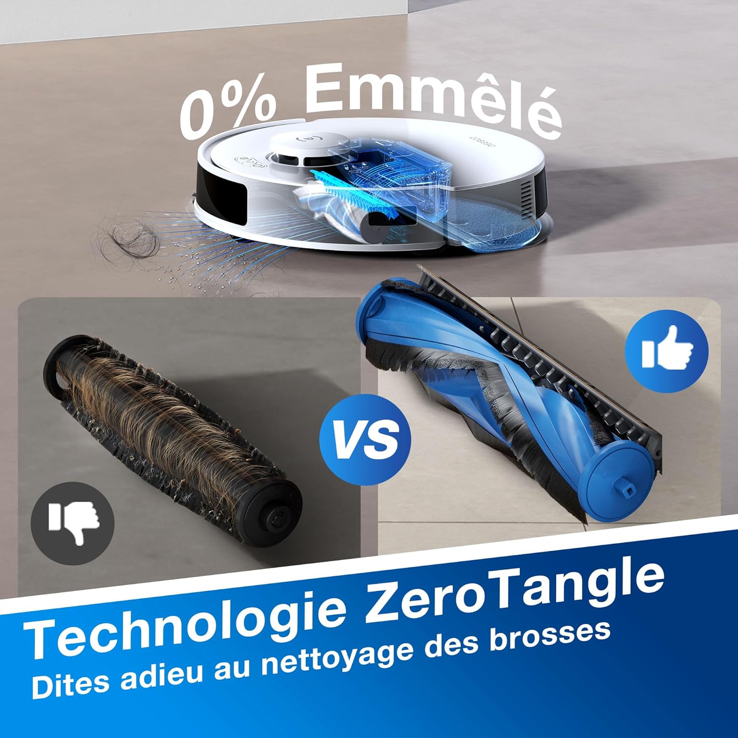 ECOVACS Aspirateur Robot DEEBOT N20 Plus, Robot Aspirateur Laveur 8000Pa avec vidange Automatique poussière, Nettoyage Autonome de 45 Jours, Batterie 300 Min, Anti-Tangle, Tapis et Poils d'animaux
