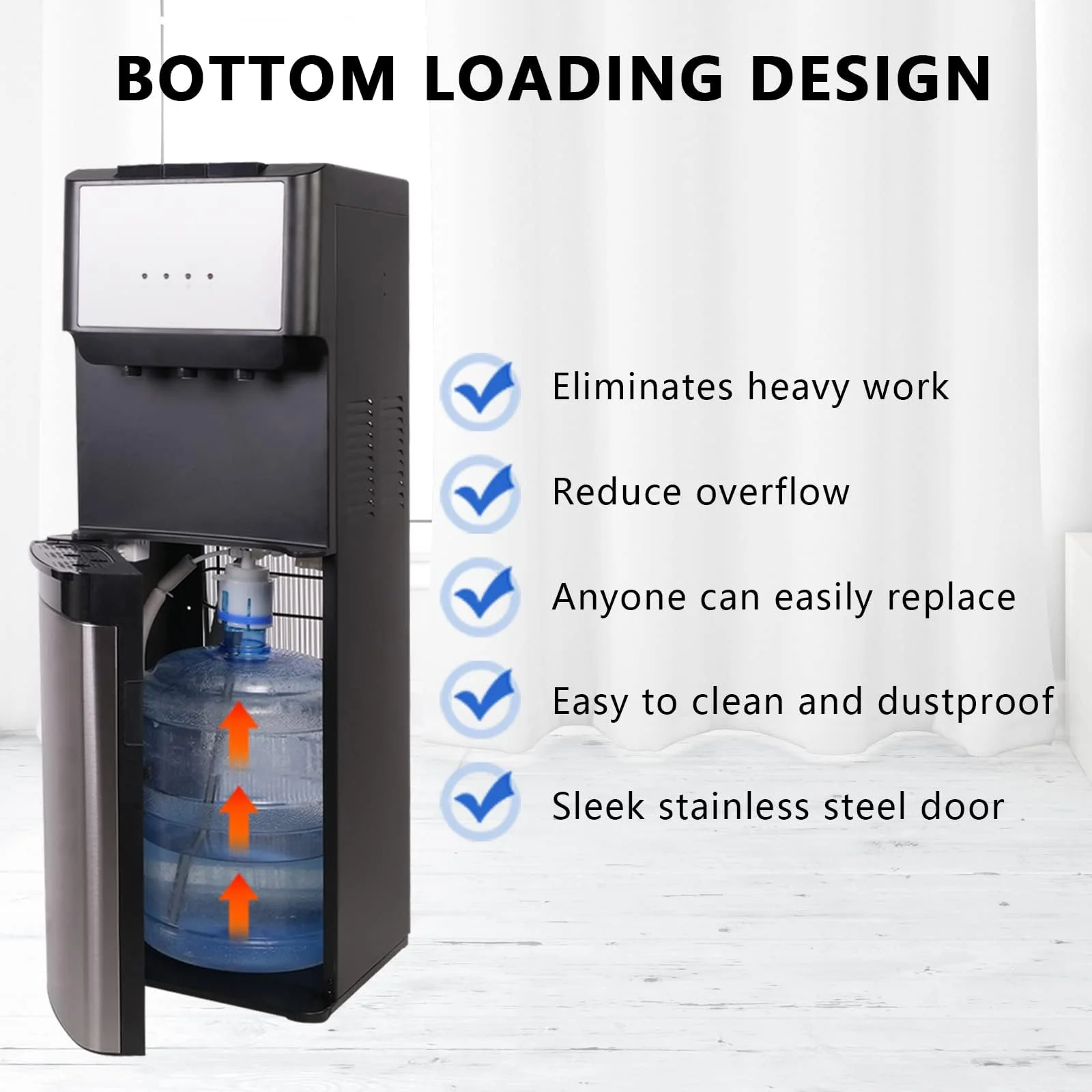 Bottom Loading Water Cooler Dispenser for 5 Gallon Bottles