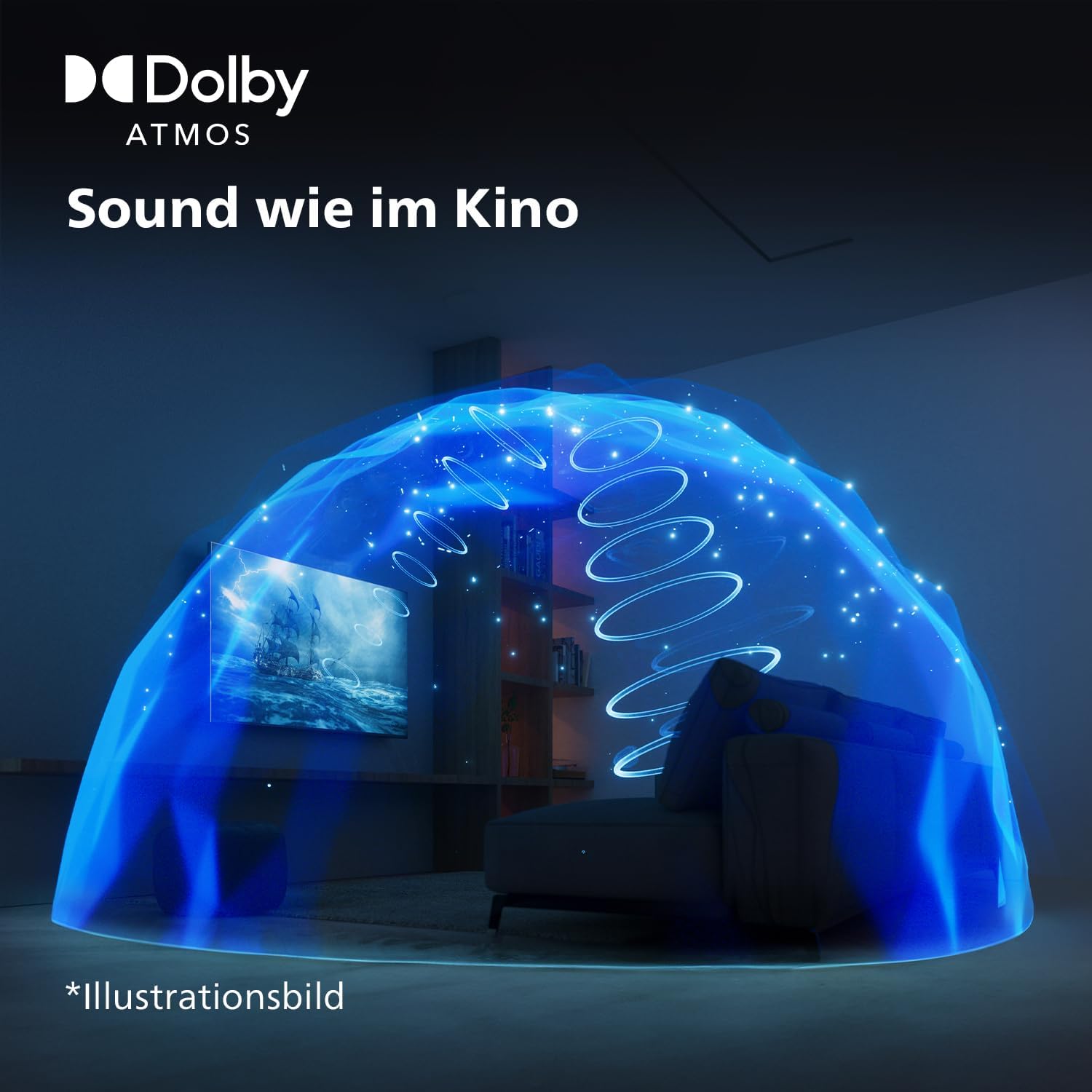 Philips 50PUS7609 Smart TV LED 4K - Écran 50 Pouces avec Plate-Forme Pixel Precise Ultra HD Titan OS et Son Dolby Atmos, Fonctionne avec Alexa et l’Assistant Vocal Google - Gris Anthracite