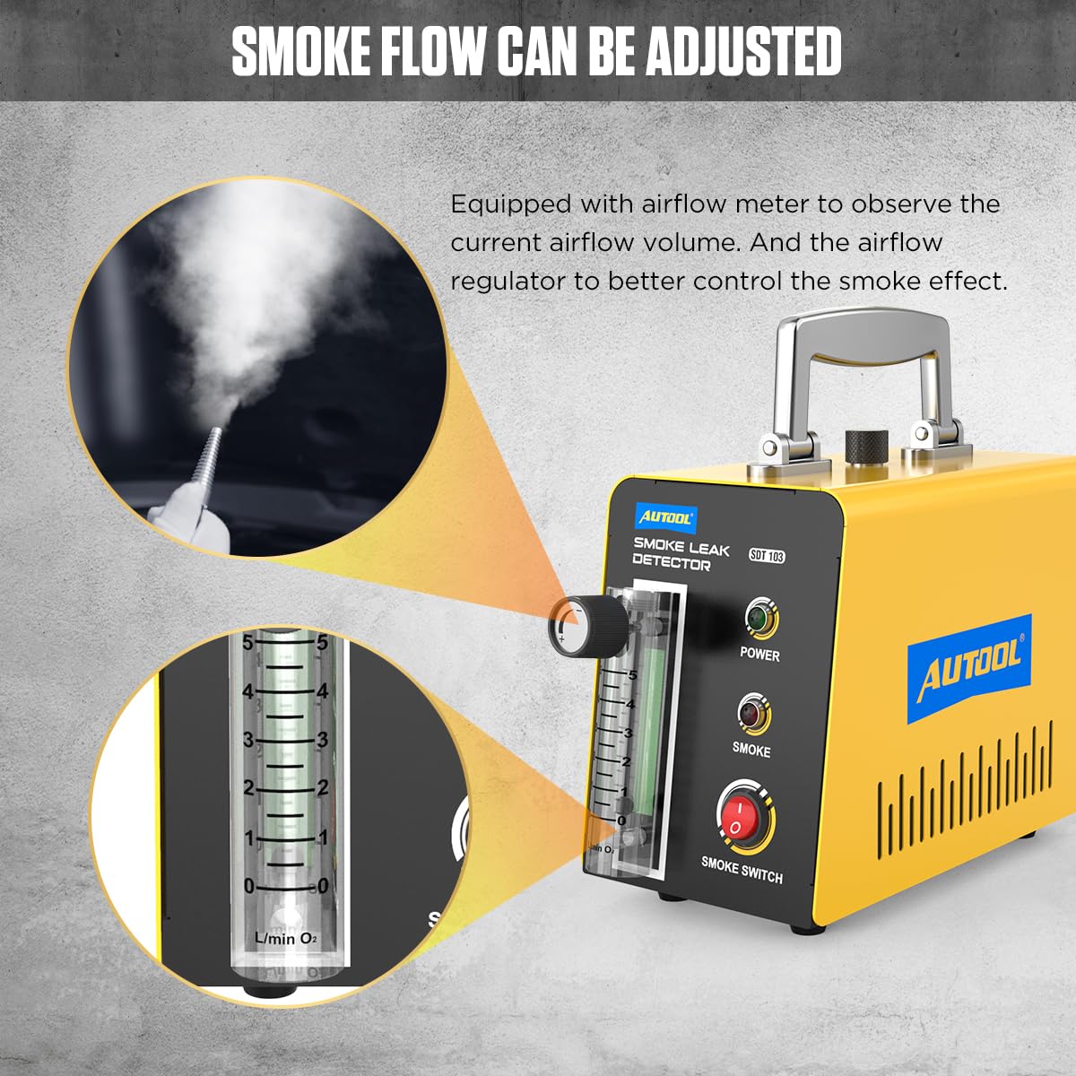 AUTOOL Smoke Machine Automotive Leak Detector